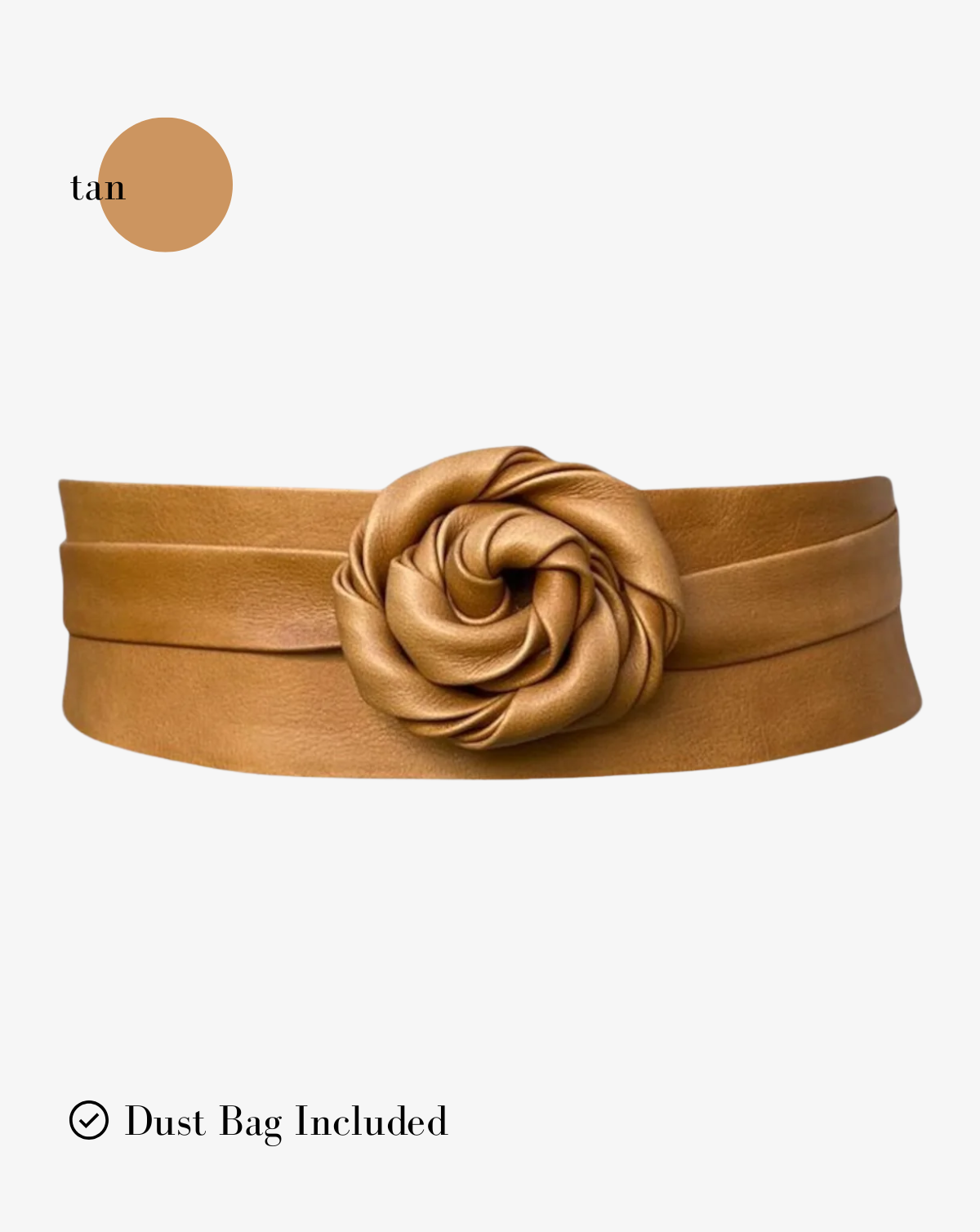Wrap Leather Belt - Tan