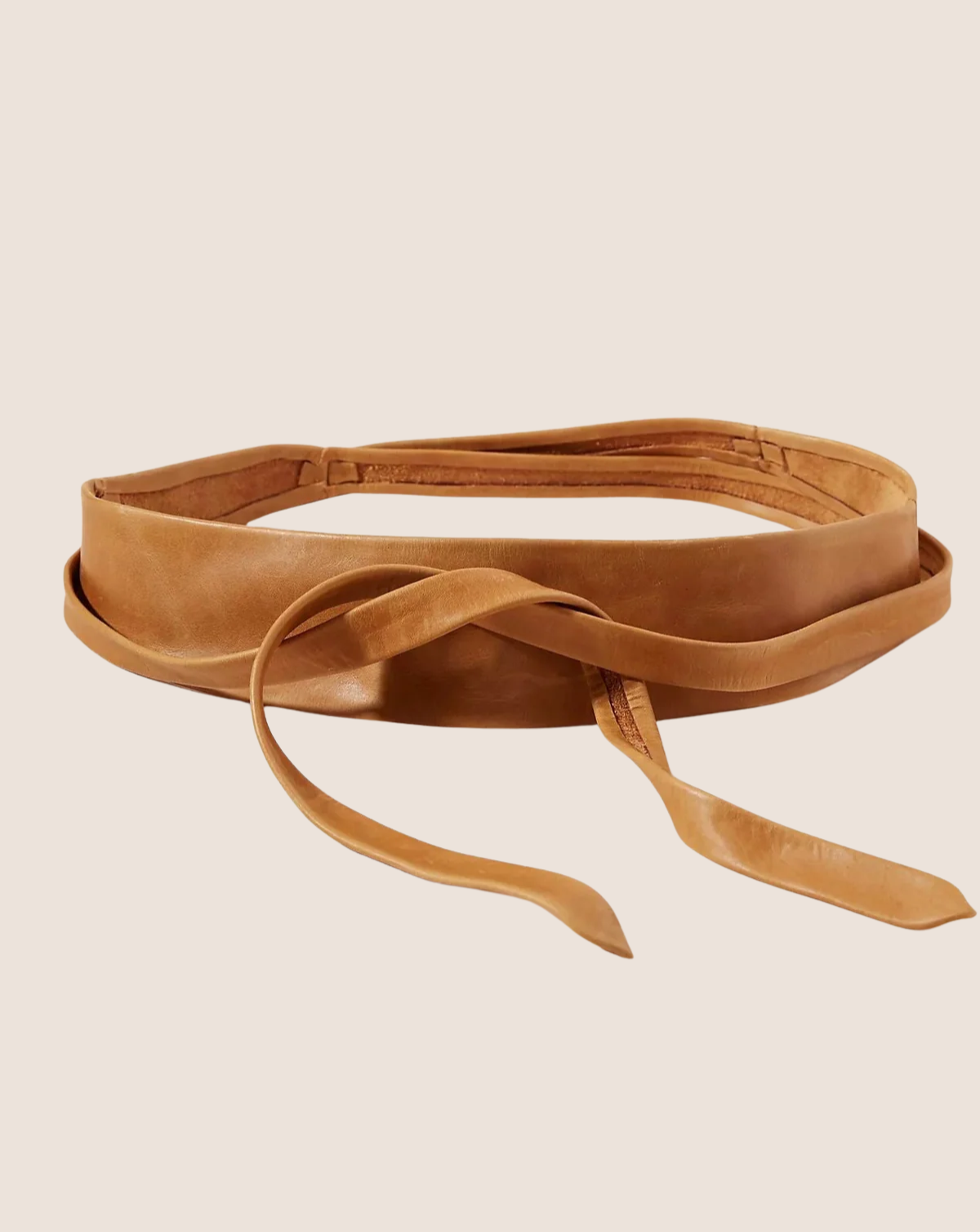 Wrap Leather Belt - Tan
