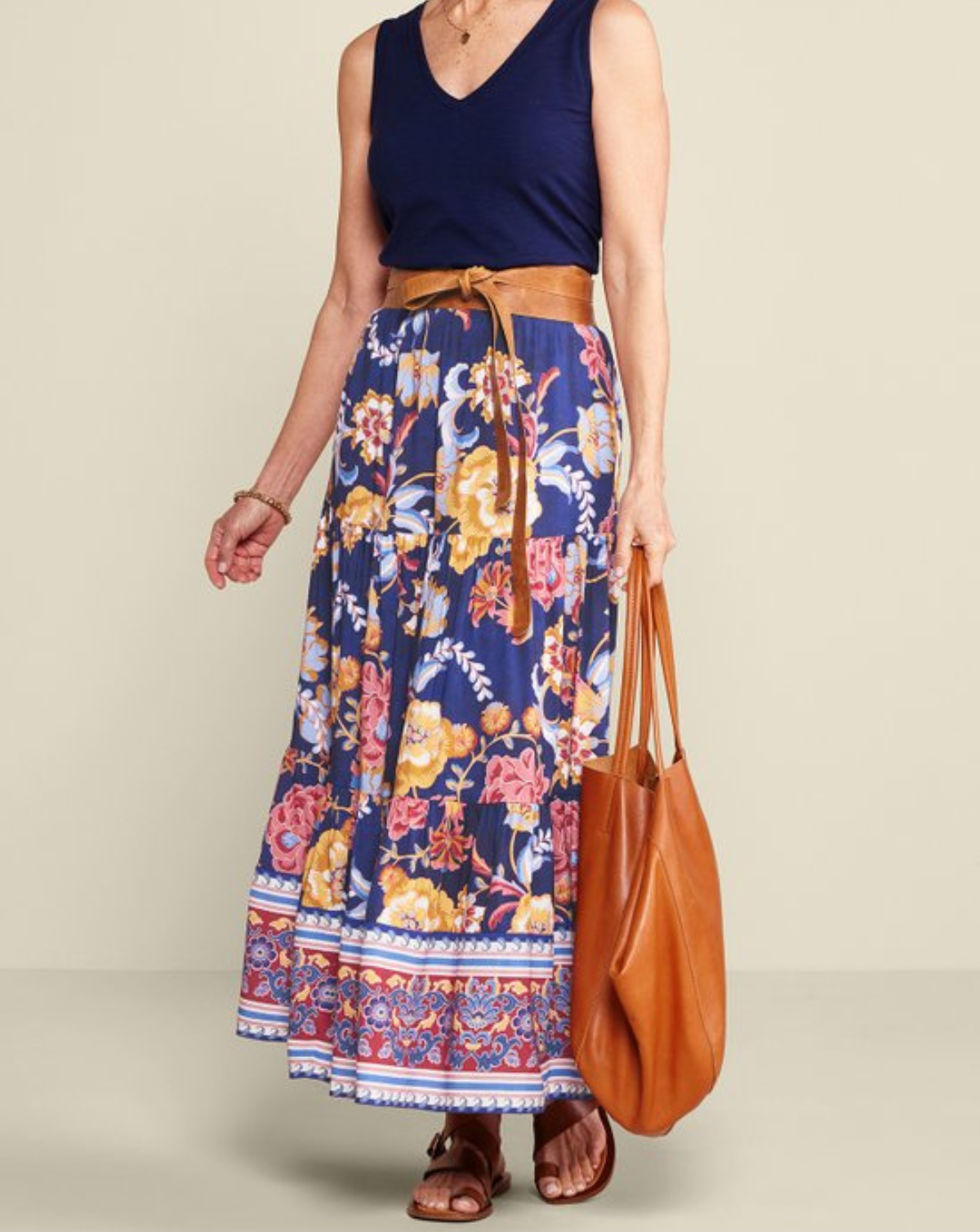 Wrap Leather Belt - Tan