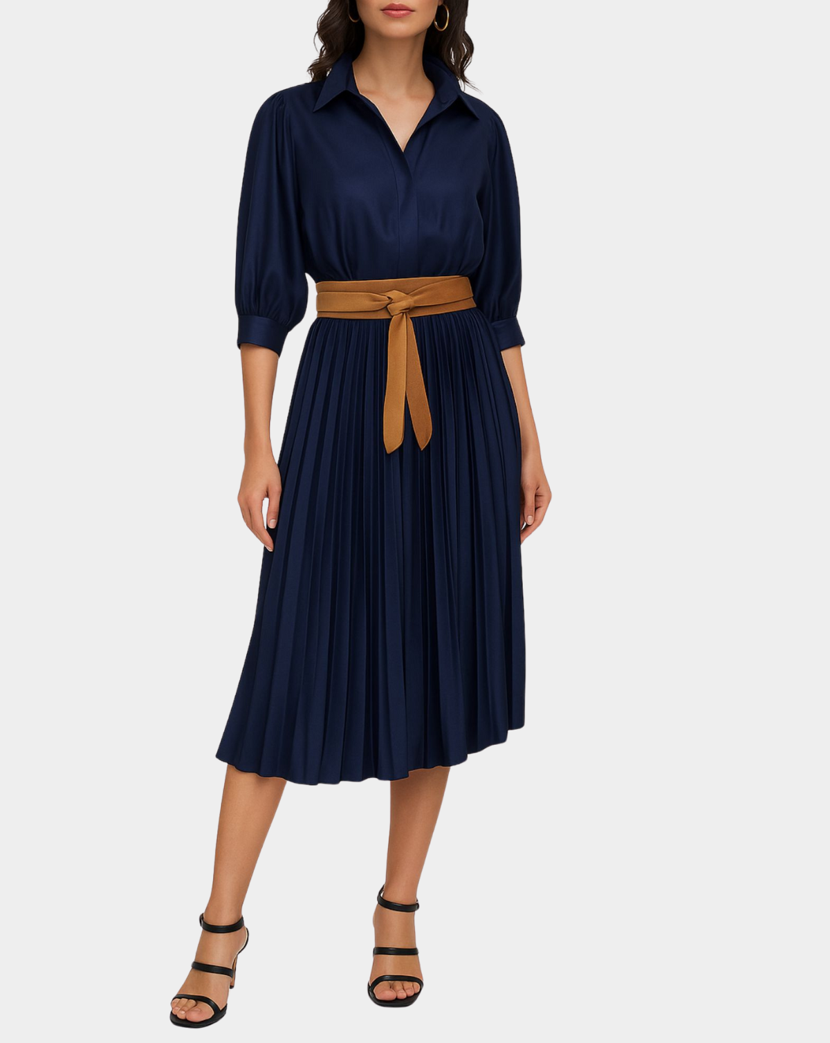 Wrap Leather Belt - Tan