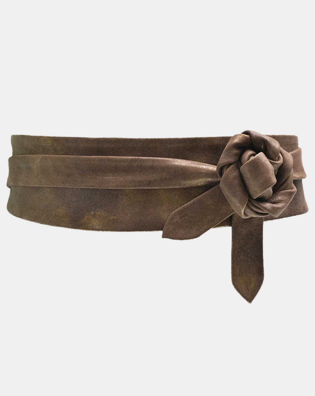 Wrap Leather Belt - Truffle Shimmer