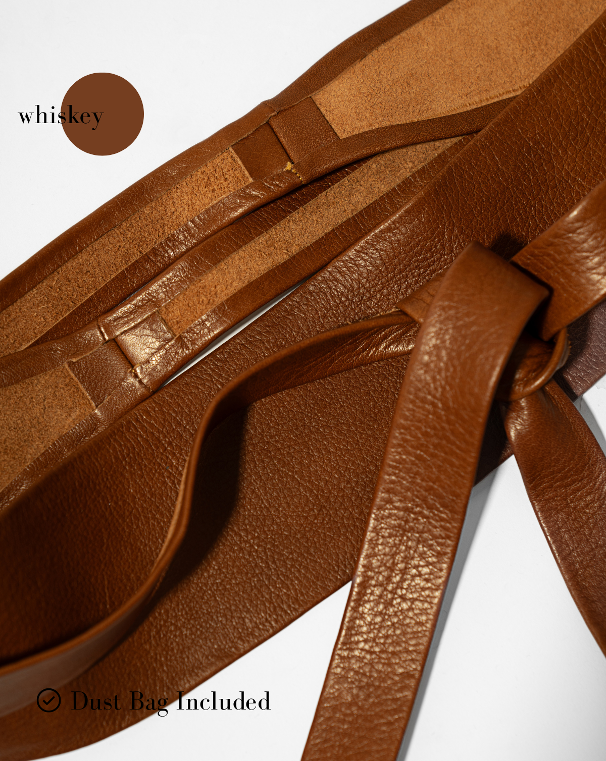 Wrap Leather Belt - Whiskey