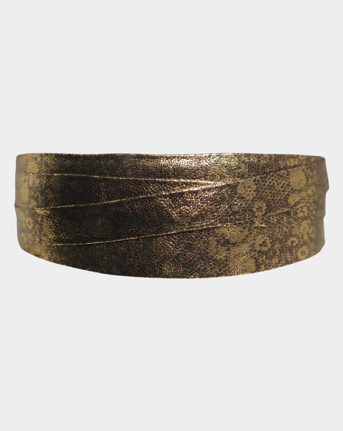 Wrap Leather Belt - Gold Stingrey