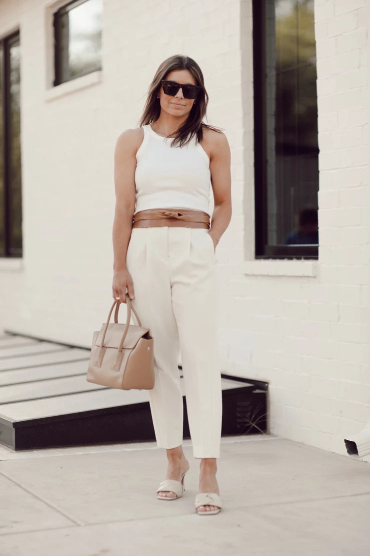 Wrap Leather Belt - Tan