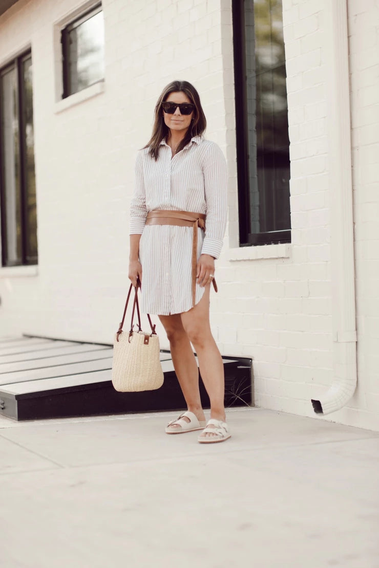 Wrap Leather Belt - Tan