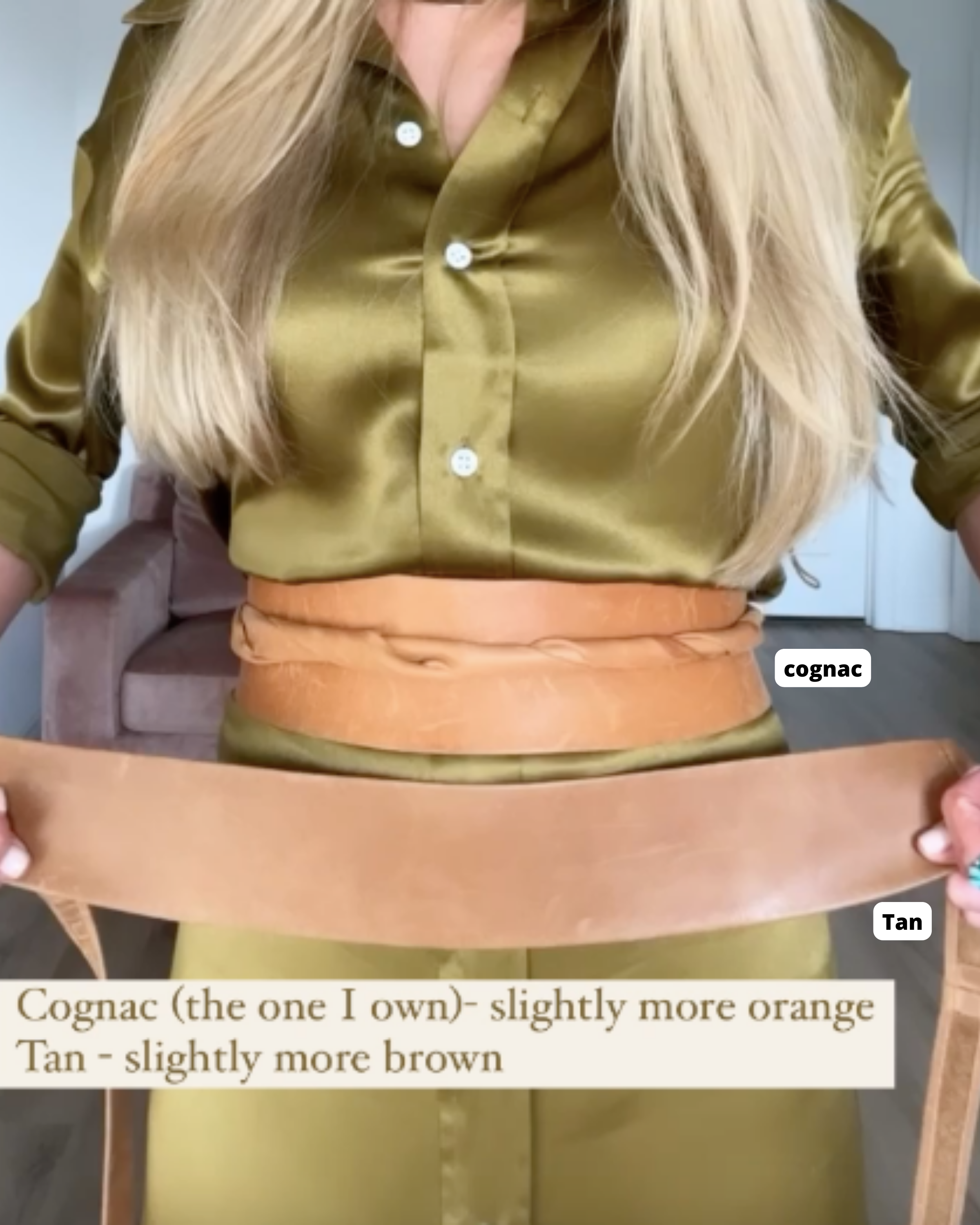 Wrap Leather Belt - Tan