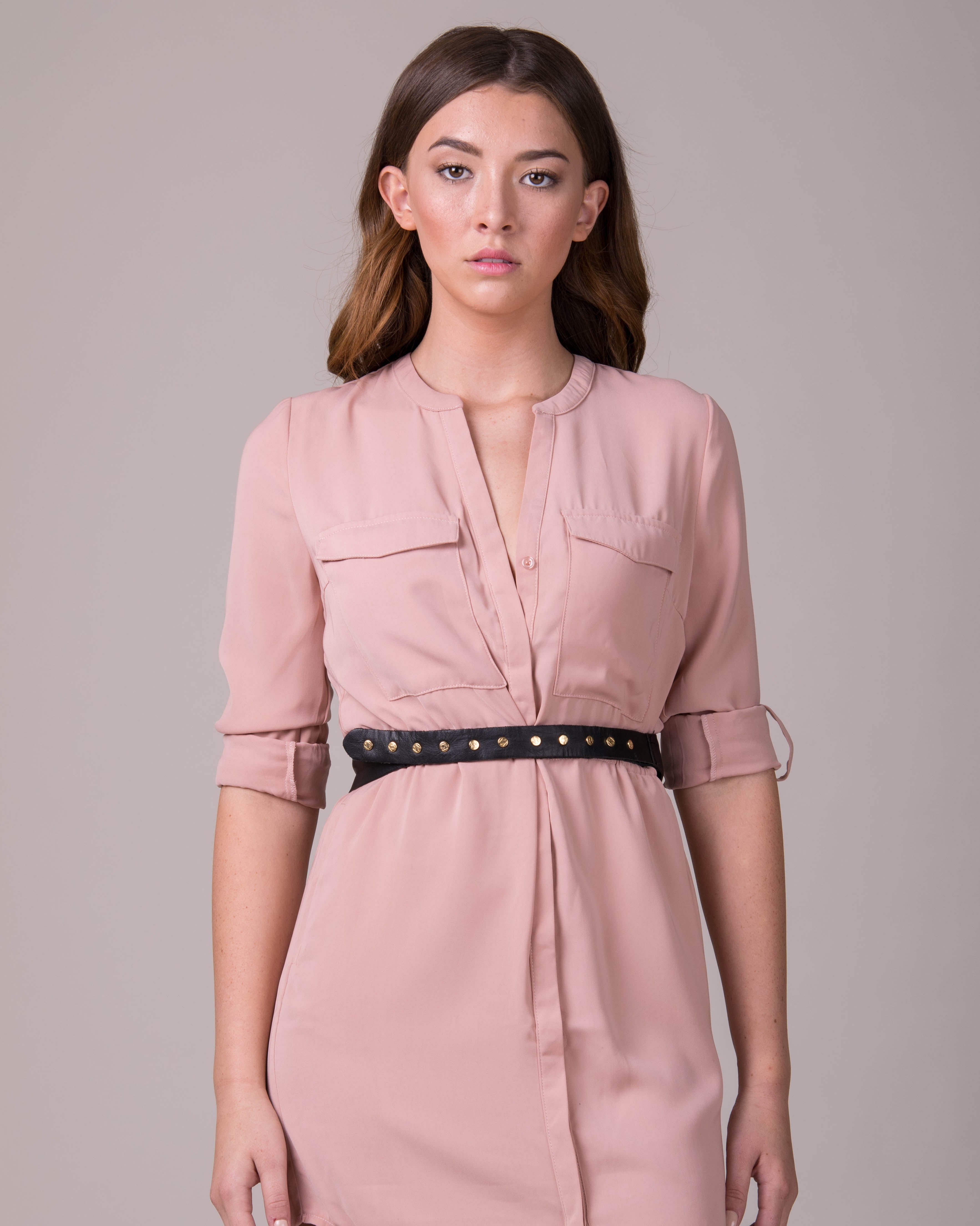 Naomi Leather Belt - Cognac