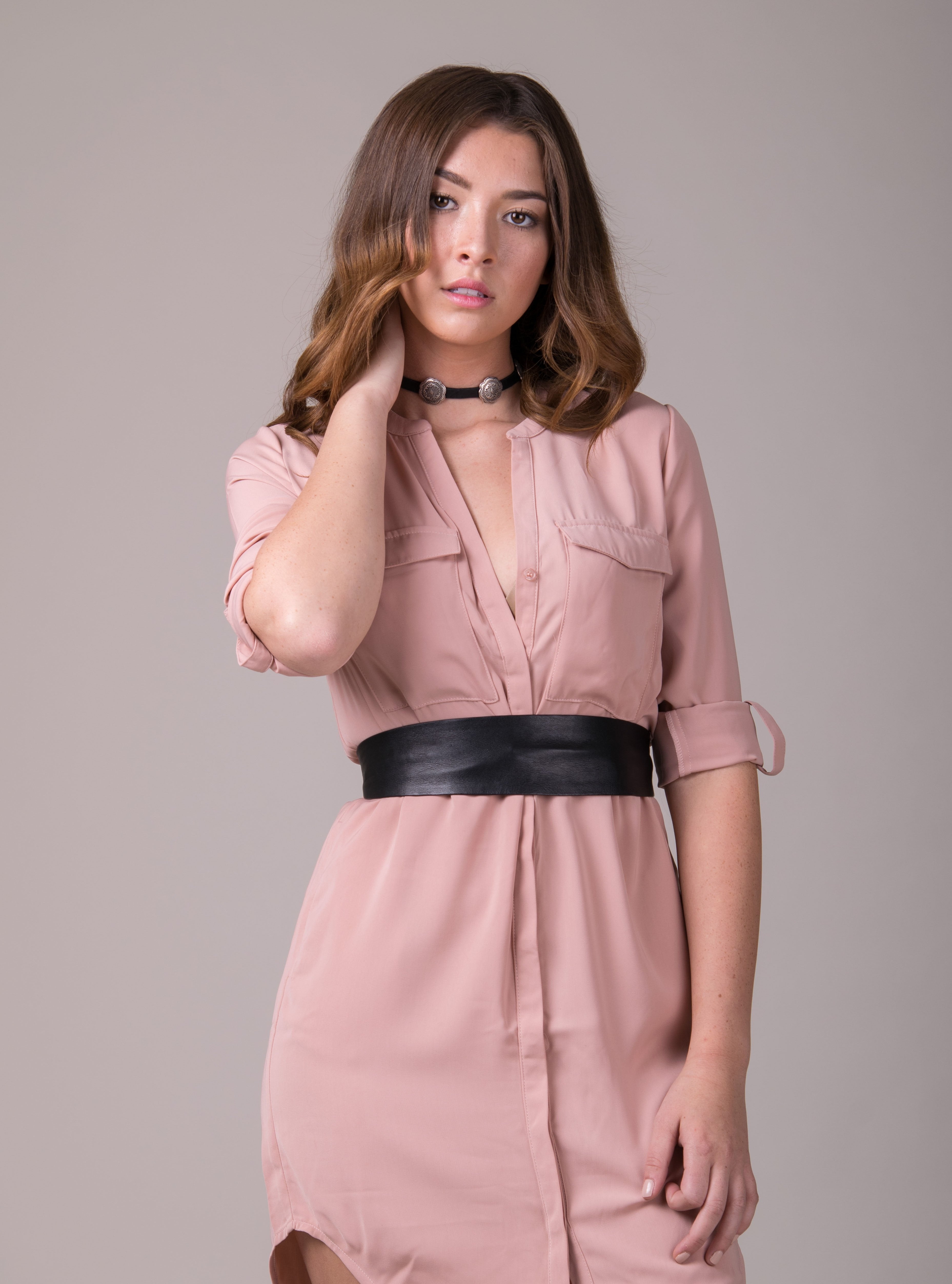 Naomi Leather Belt - Cognac