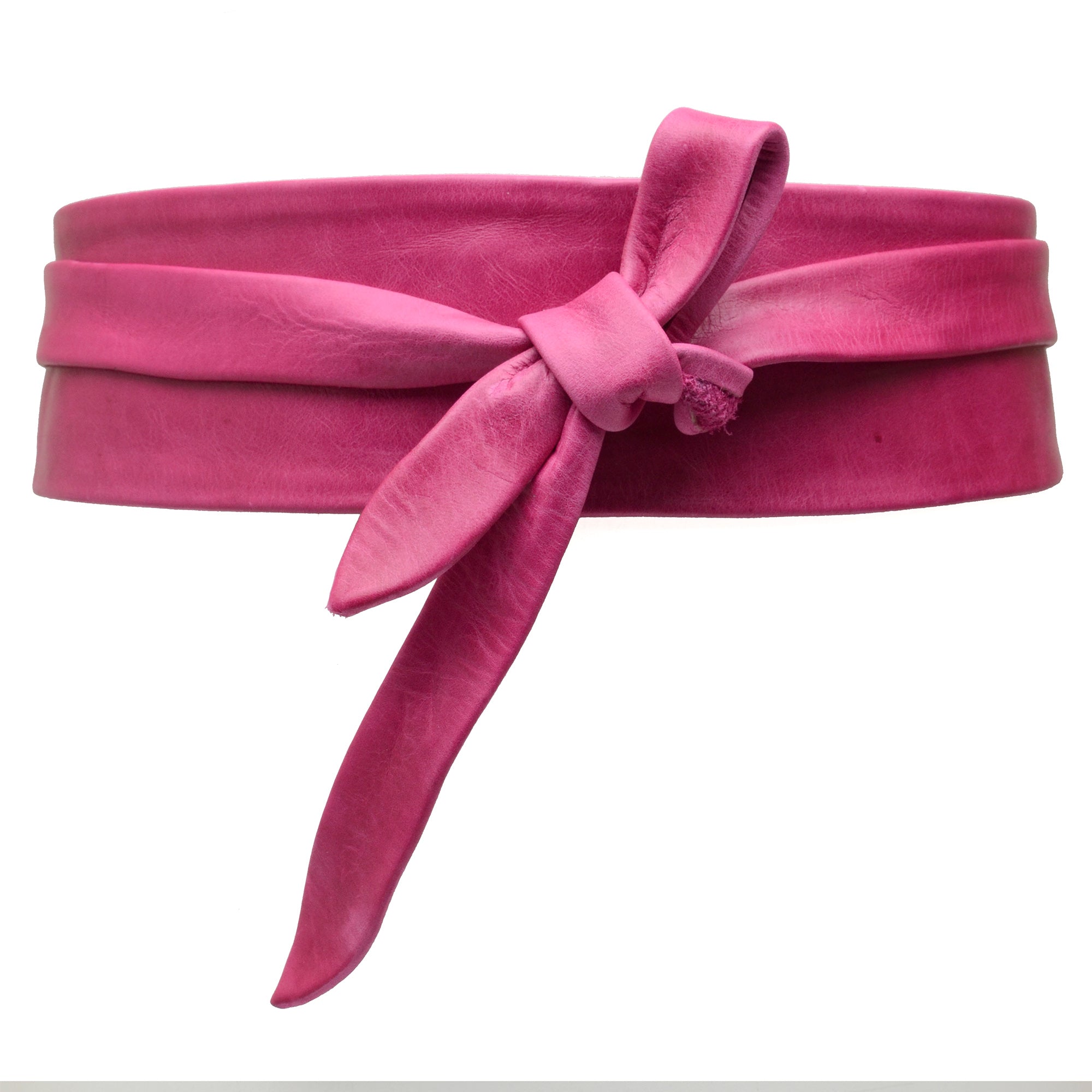 Wrap Leather Belt - Fuchsia
