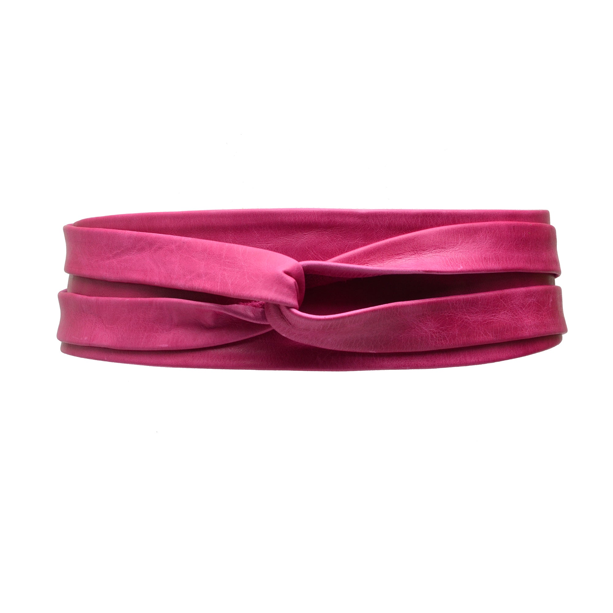 Wrap Leather Belt - Fuchsia