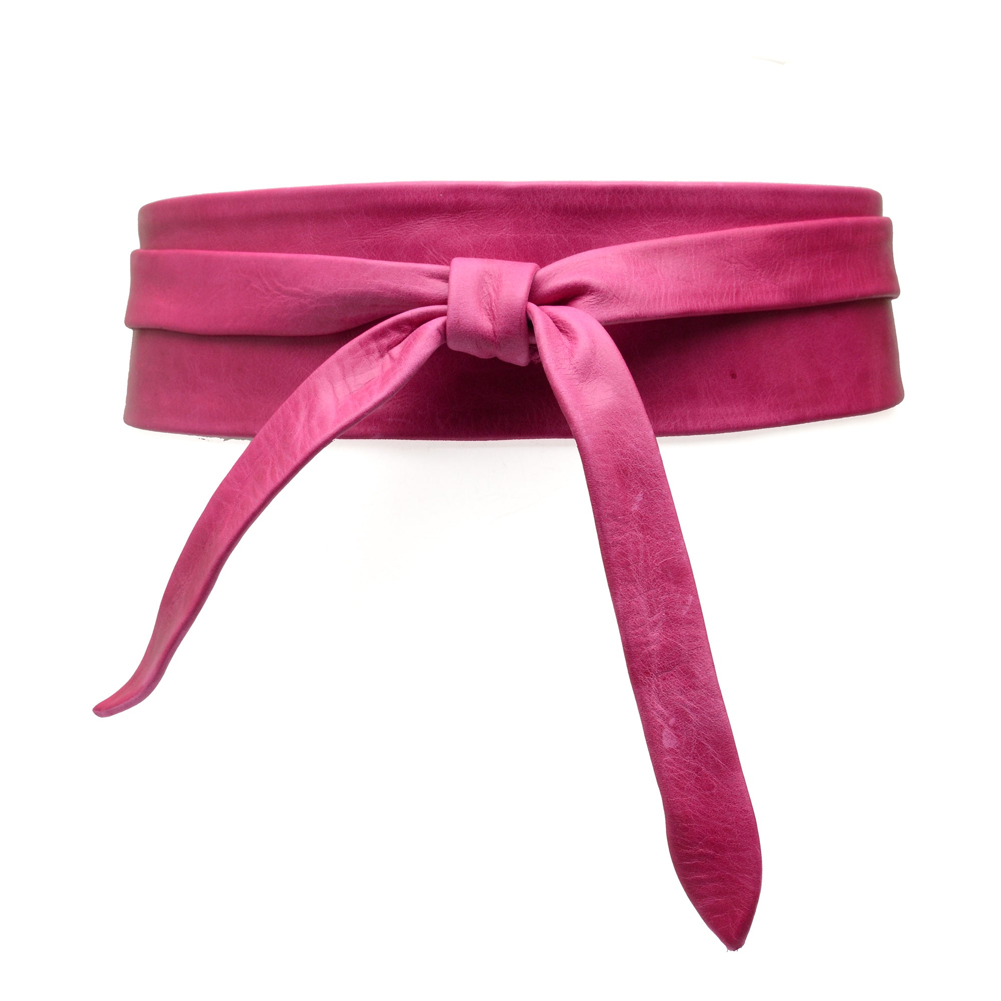 Wrap Leather Belt - Fuchsia