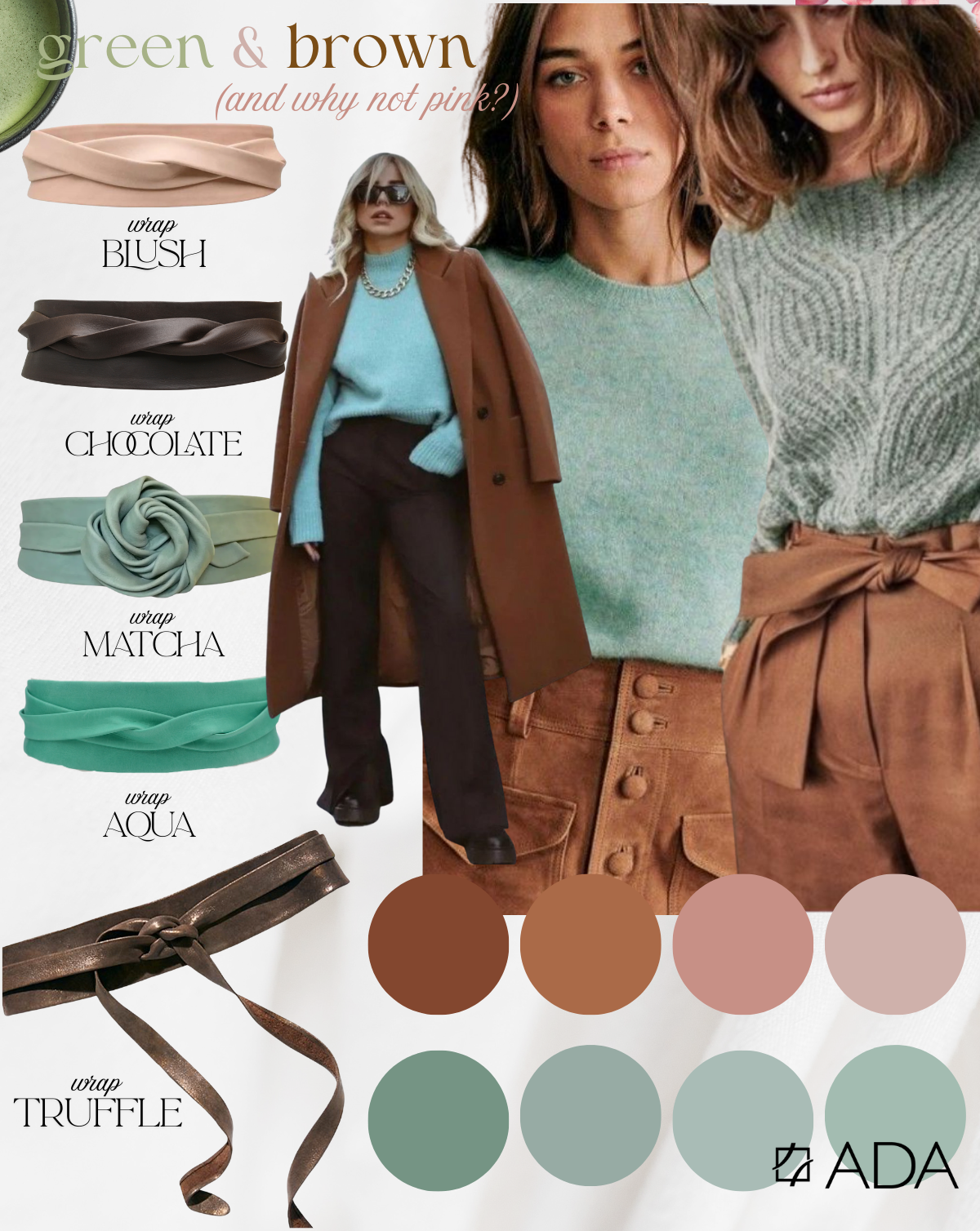 Wrap Leather Belt - Blush