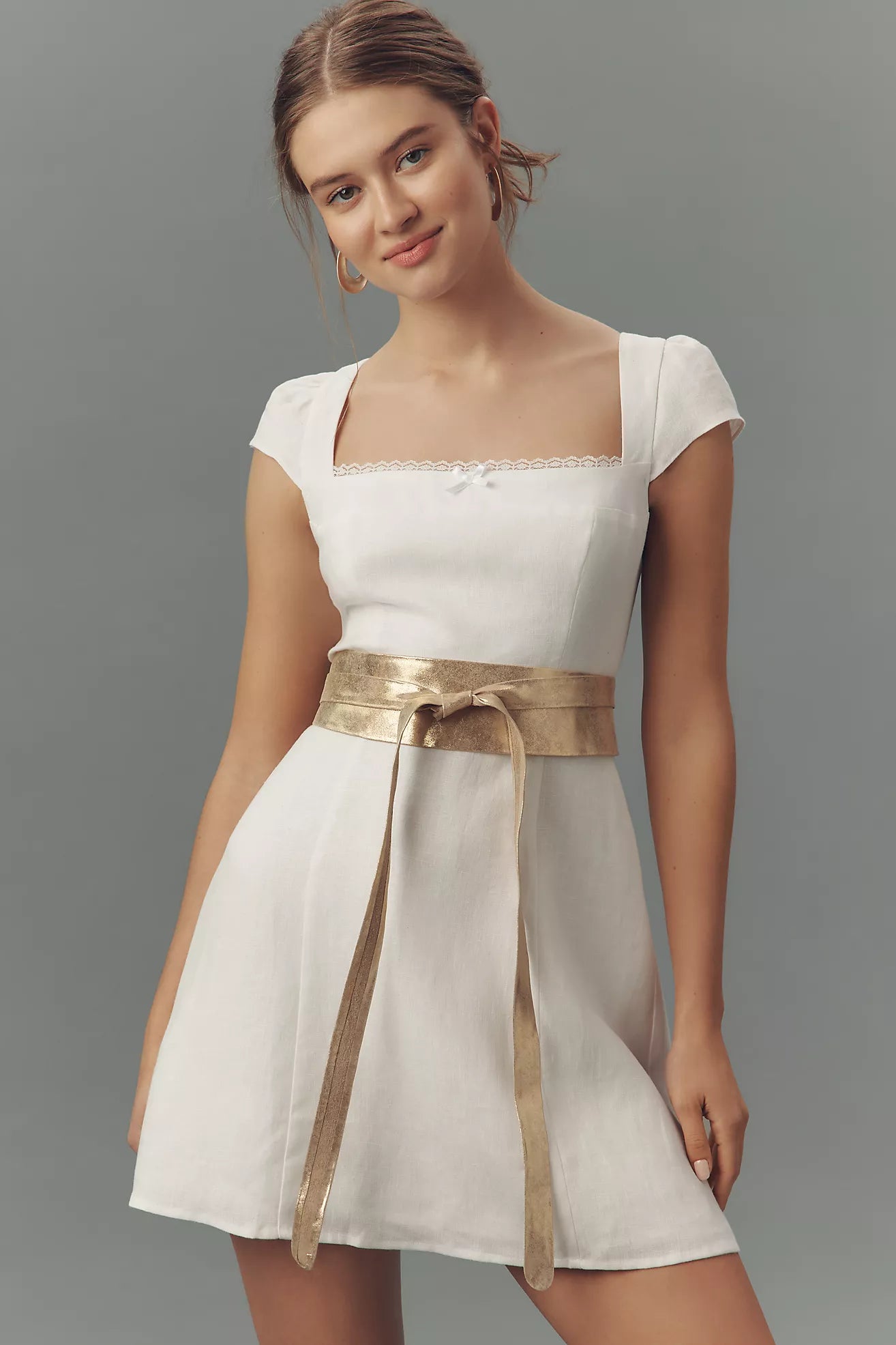 Wrap Leather Belt - Gold