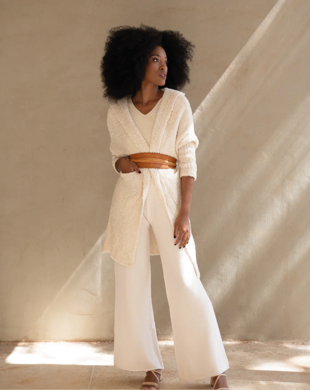 Killington Boucle Knit Cardigan - Ivory