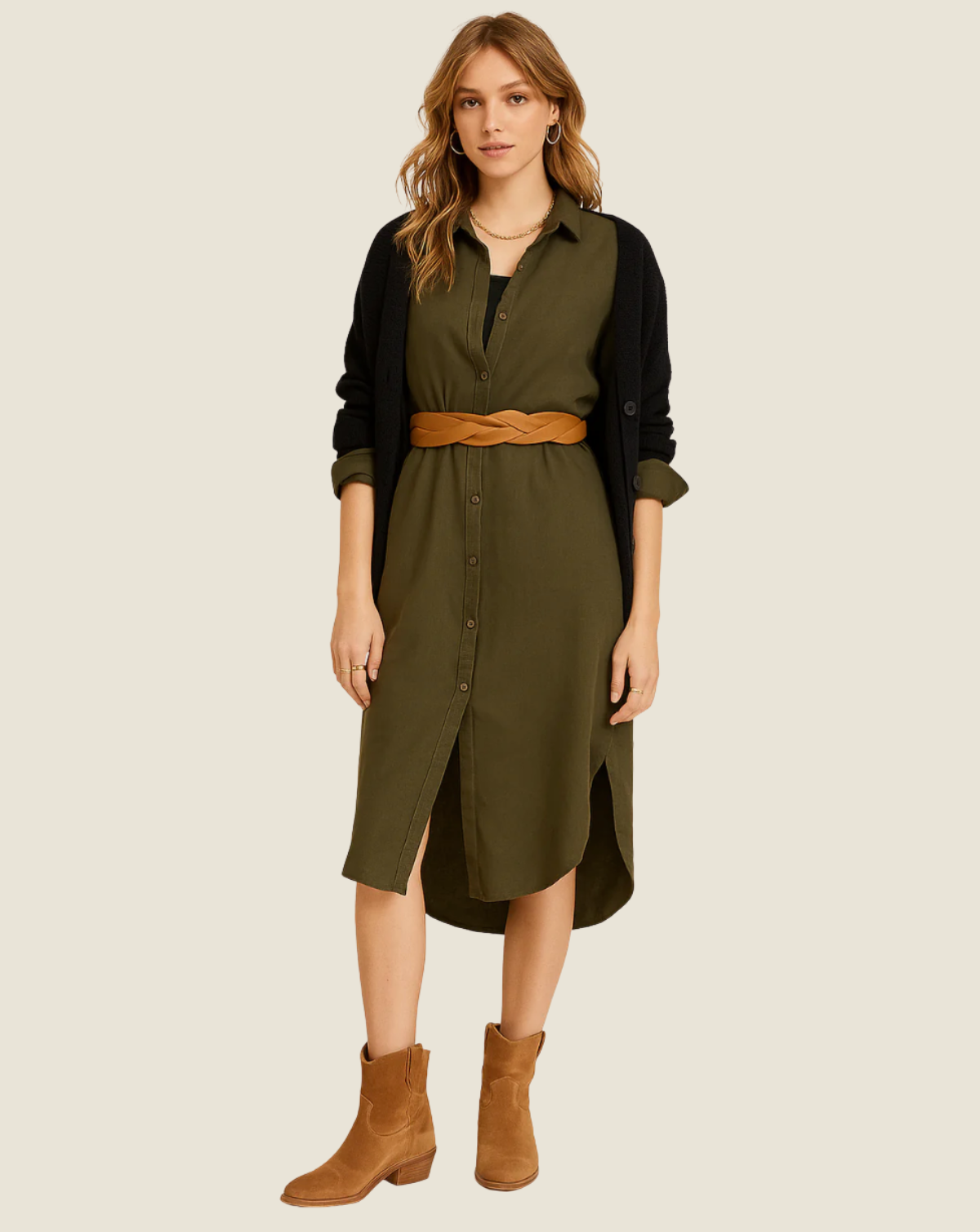 Cotton Dream Dress - Army