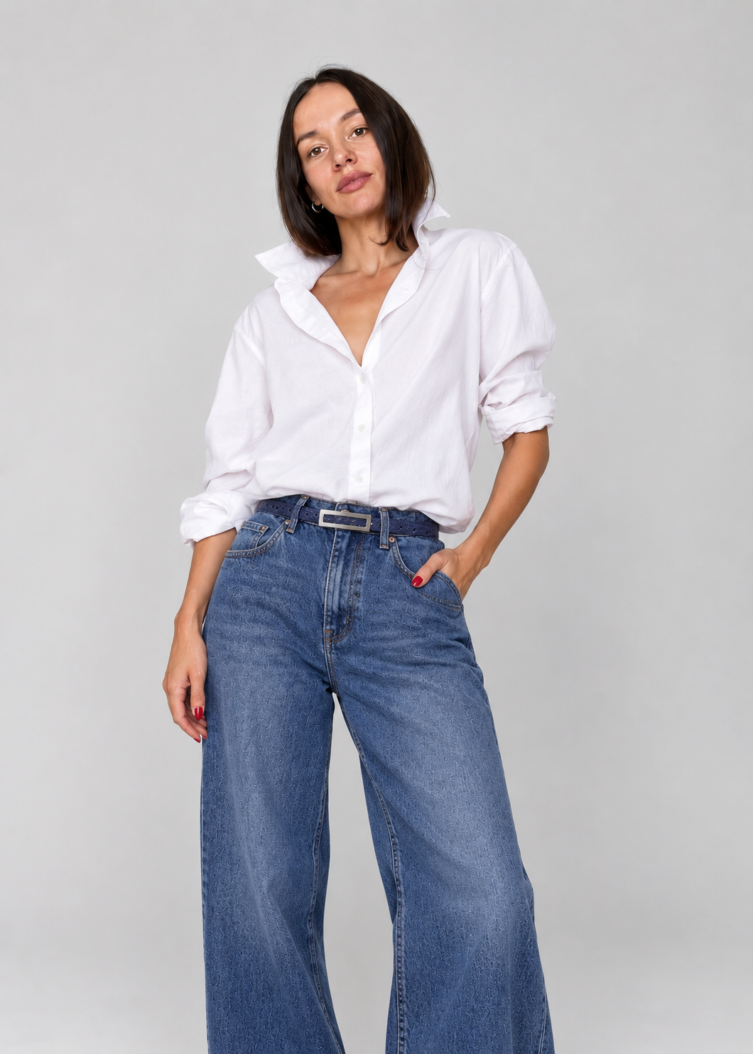 Essence Jean Belt - Woven Marine