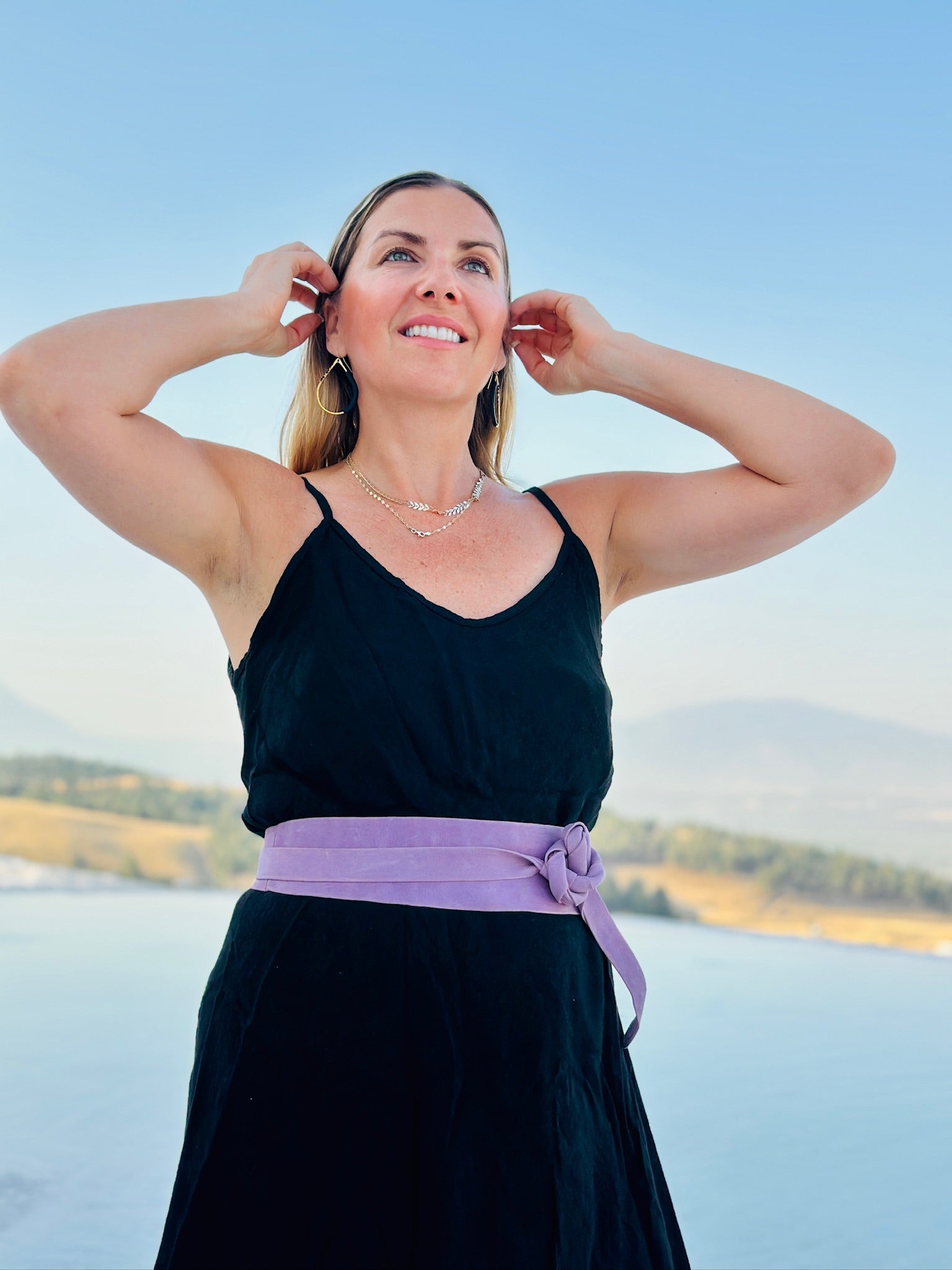 Wrap Leather Belt - Lavender