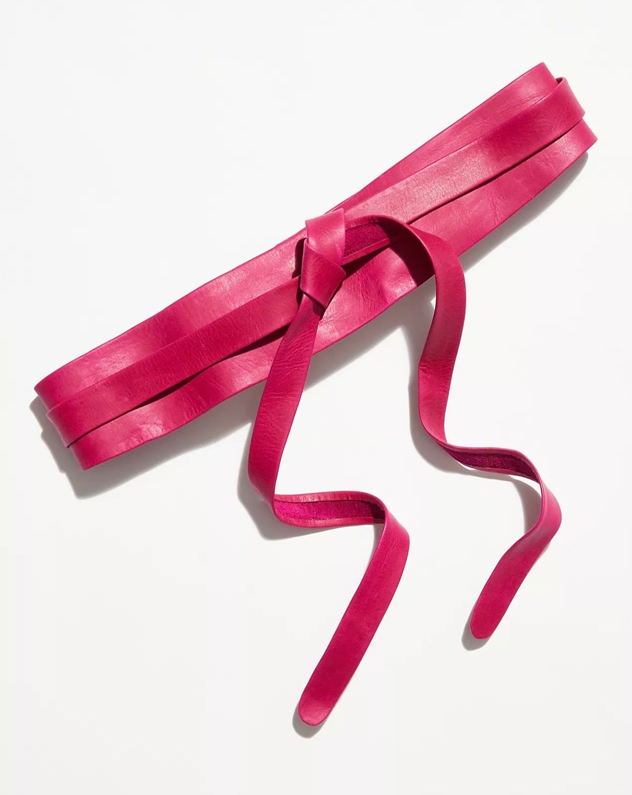 Wrap Leather Belt - Fuchsia