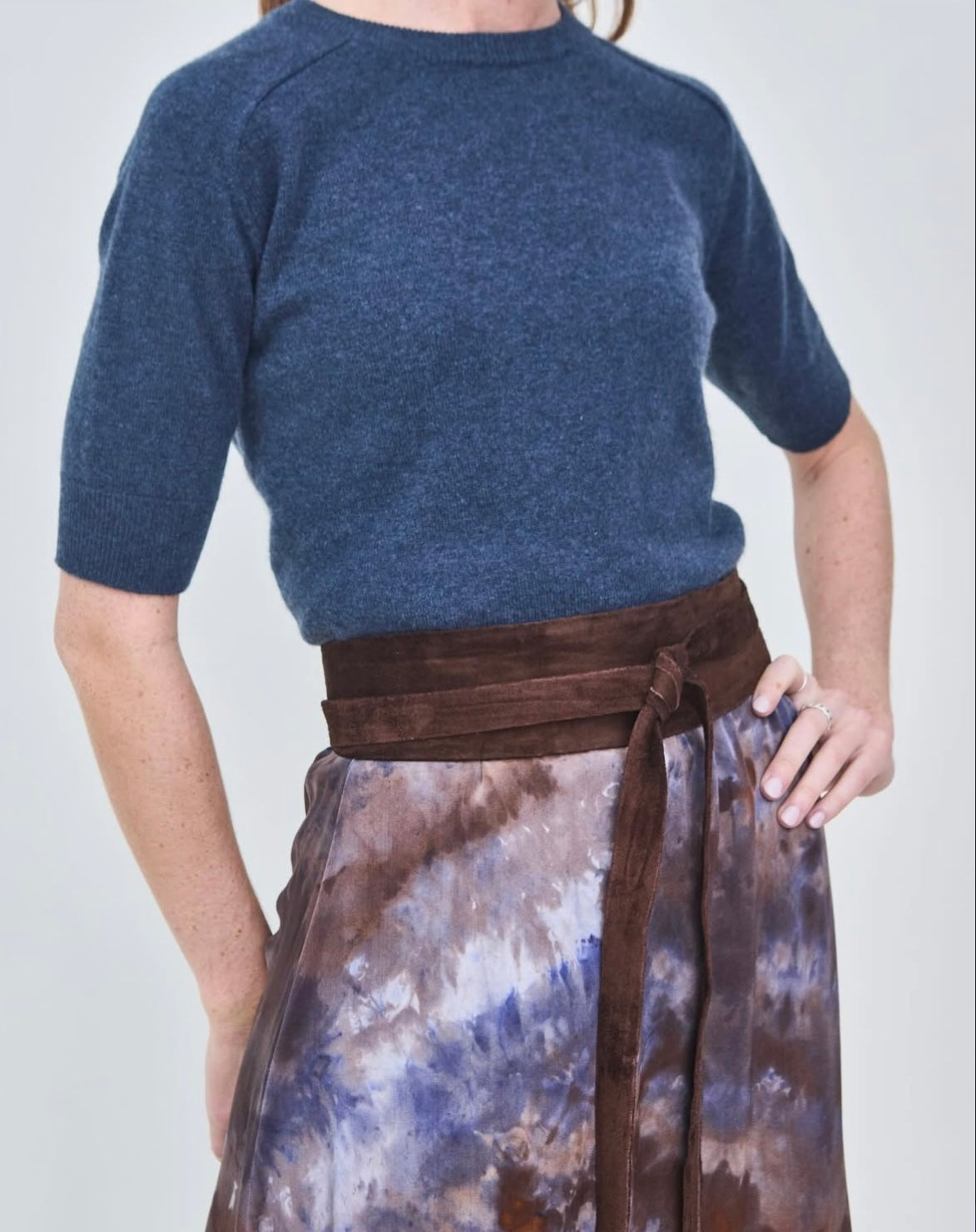 Wrap Belt - Chocolate Suede