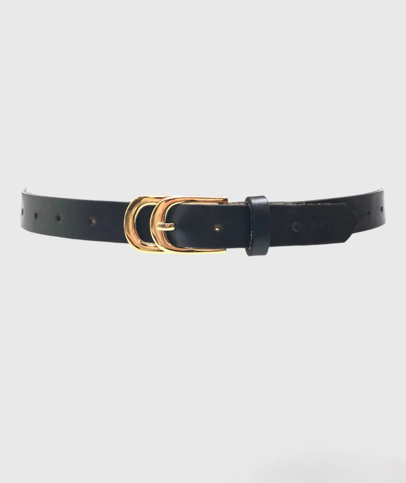 Infinity Leather Belt - Black