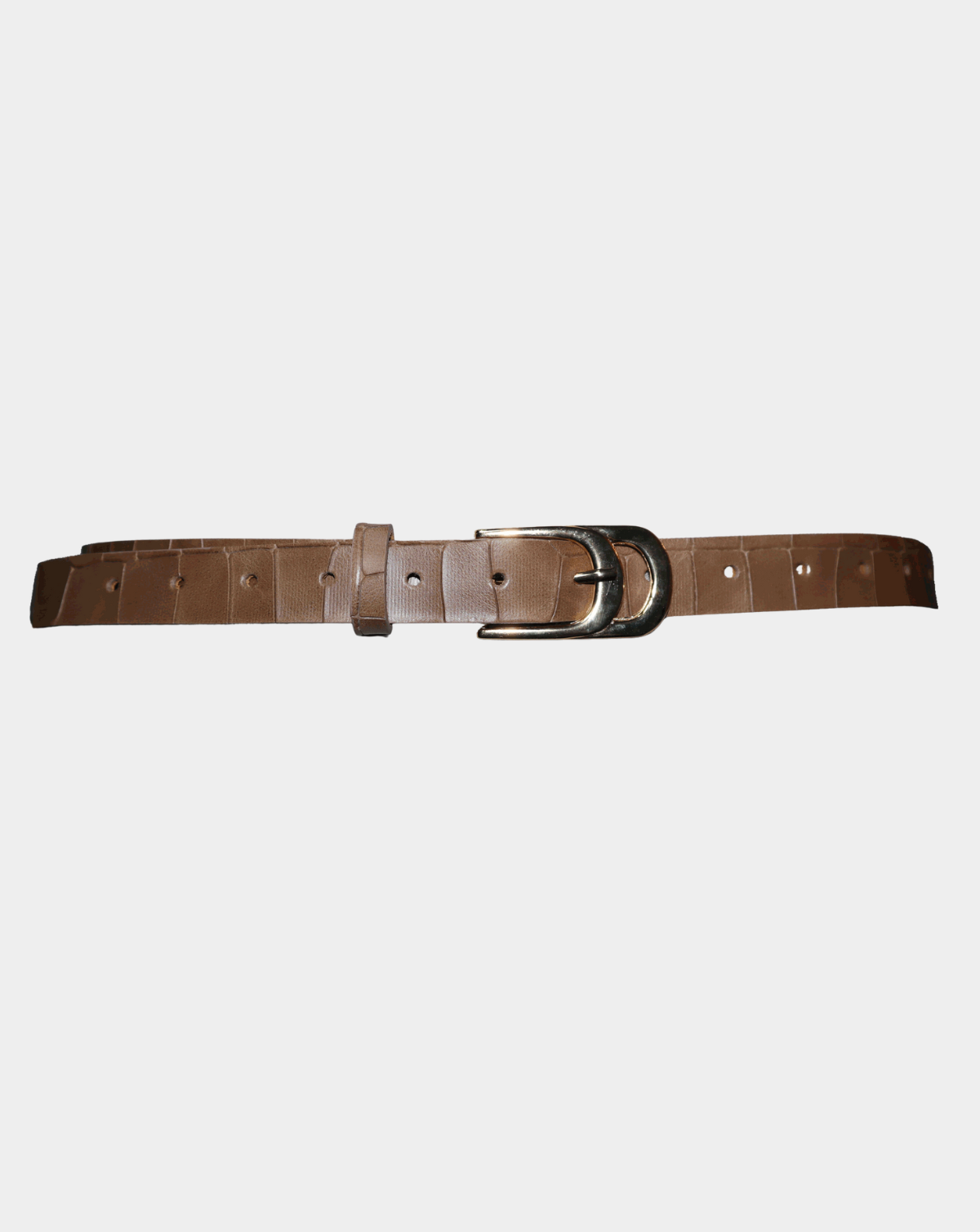 Infinity Leather Belt - Angora Croco