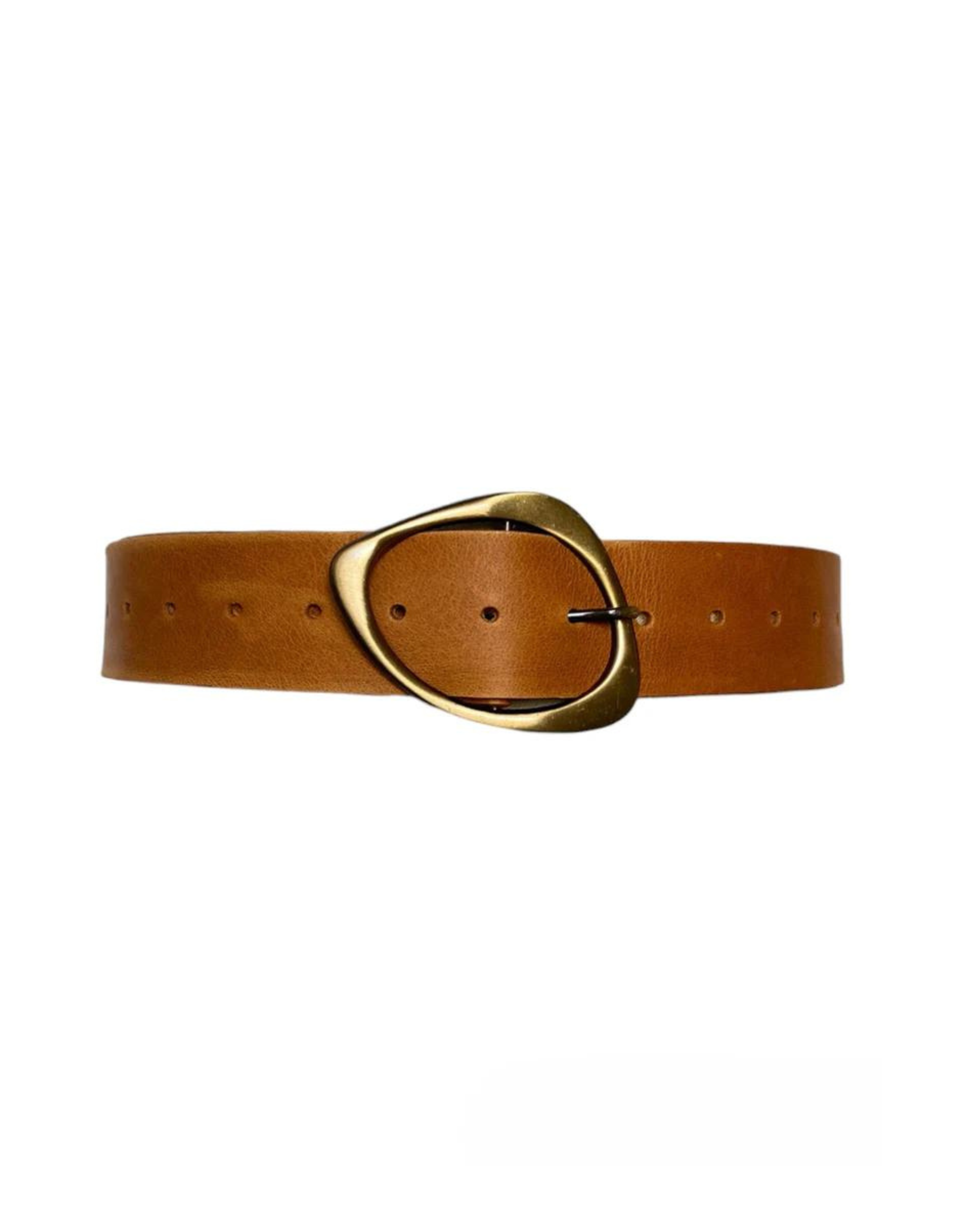 Luxe Leather Belt - Cognac