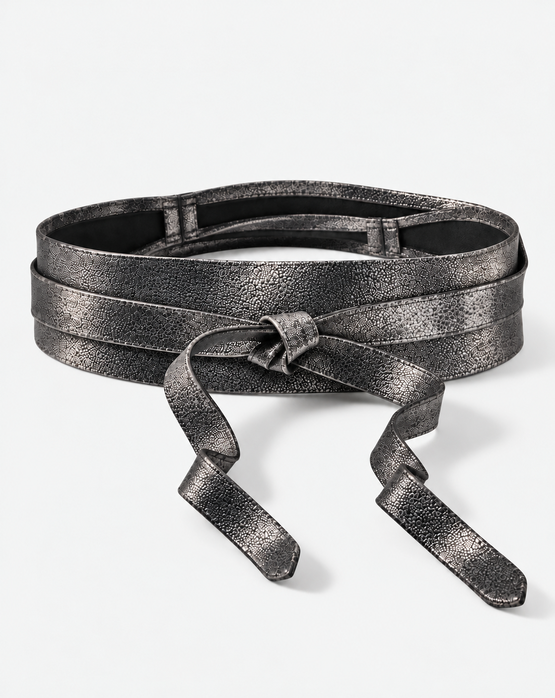 Wrap Leather Belt - Silver Stingrey