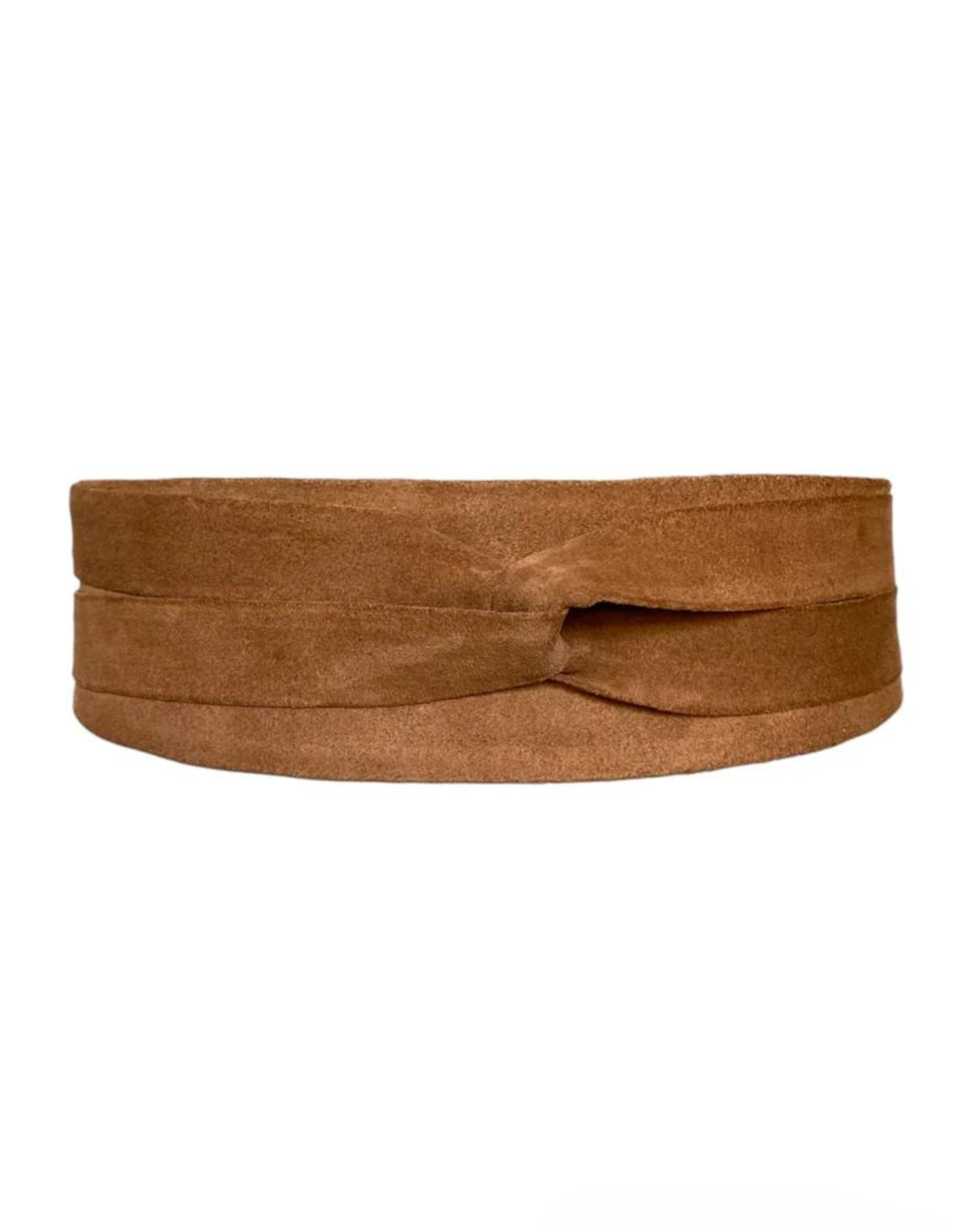 Wrap Suede Leather Belt - Rusty Cognac