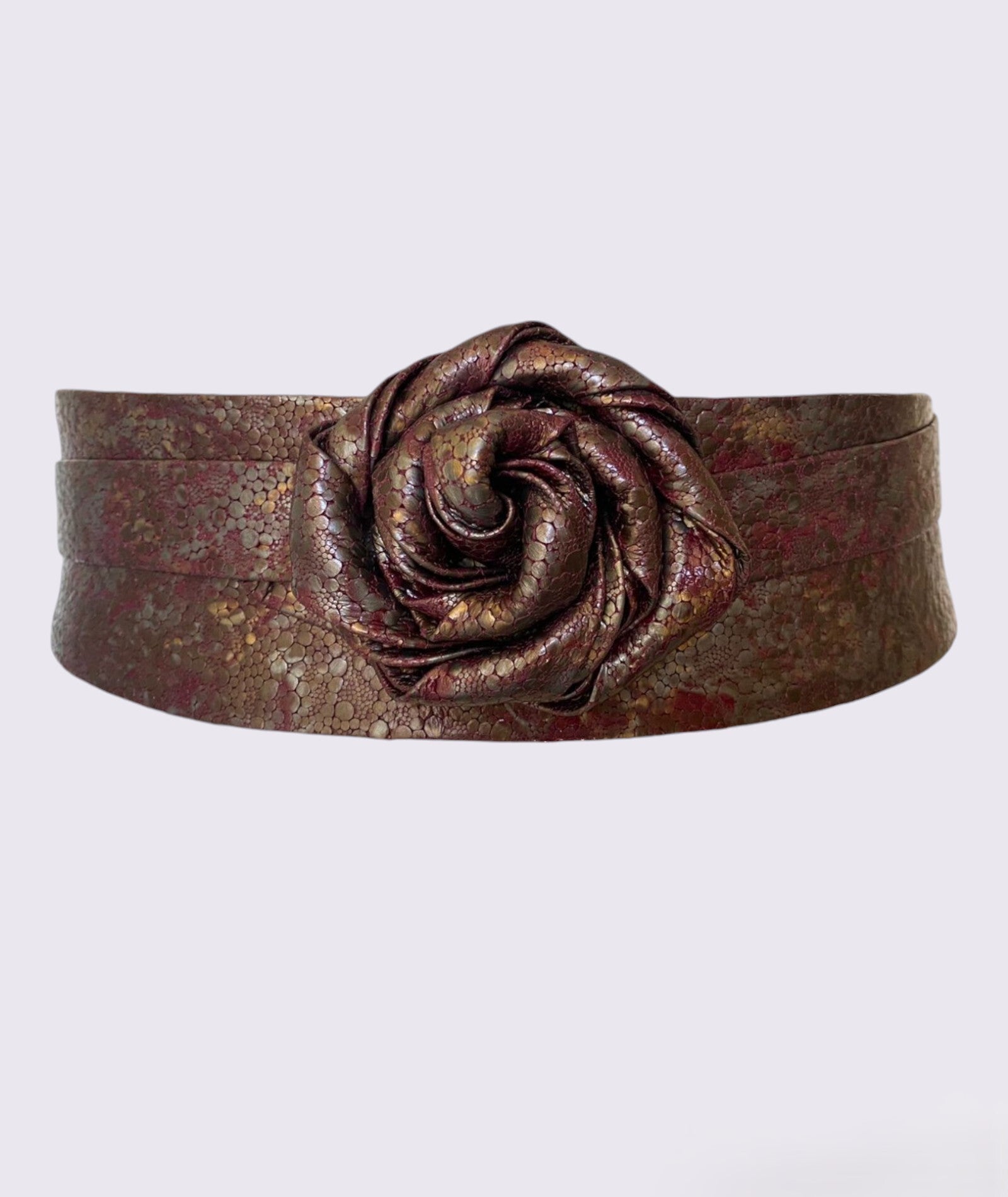 Wrap Leather Belt - Berry Bubble