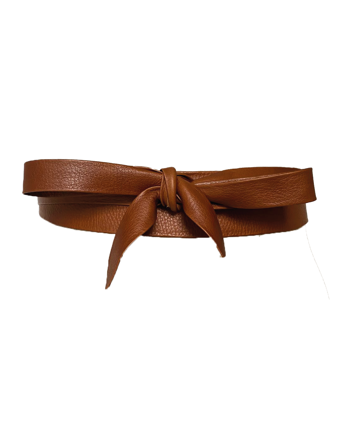 Midi Wrap Leather Belt - Whiskey