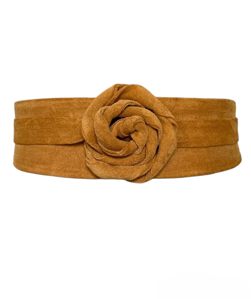 Wrap Suede Leather Belt - Honey