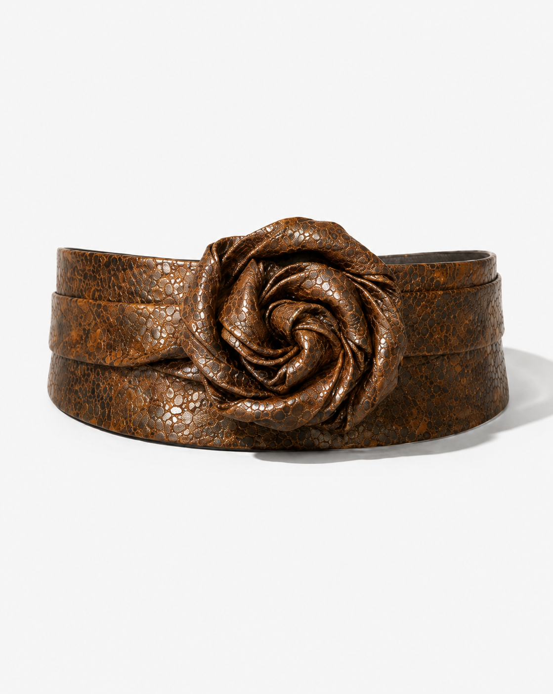 Wrap Leather Belt - Bubble Tan