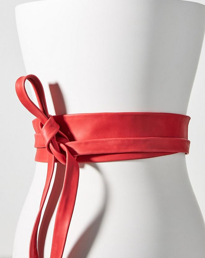 Wrap Leather Belt - Upsell Red