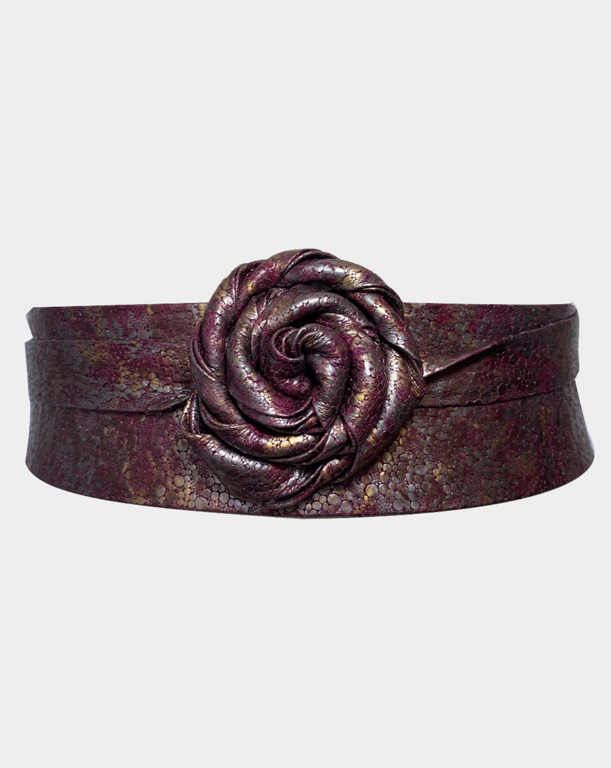 Wrap Leather Belt - Berry Bubble