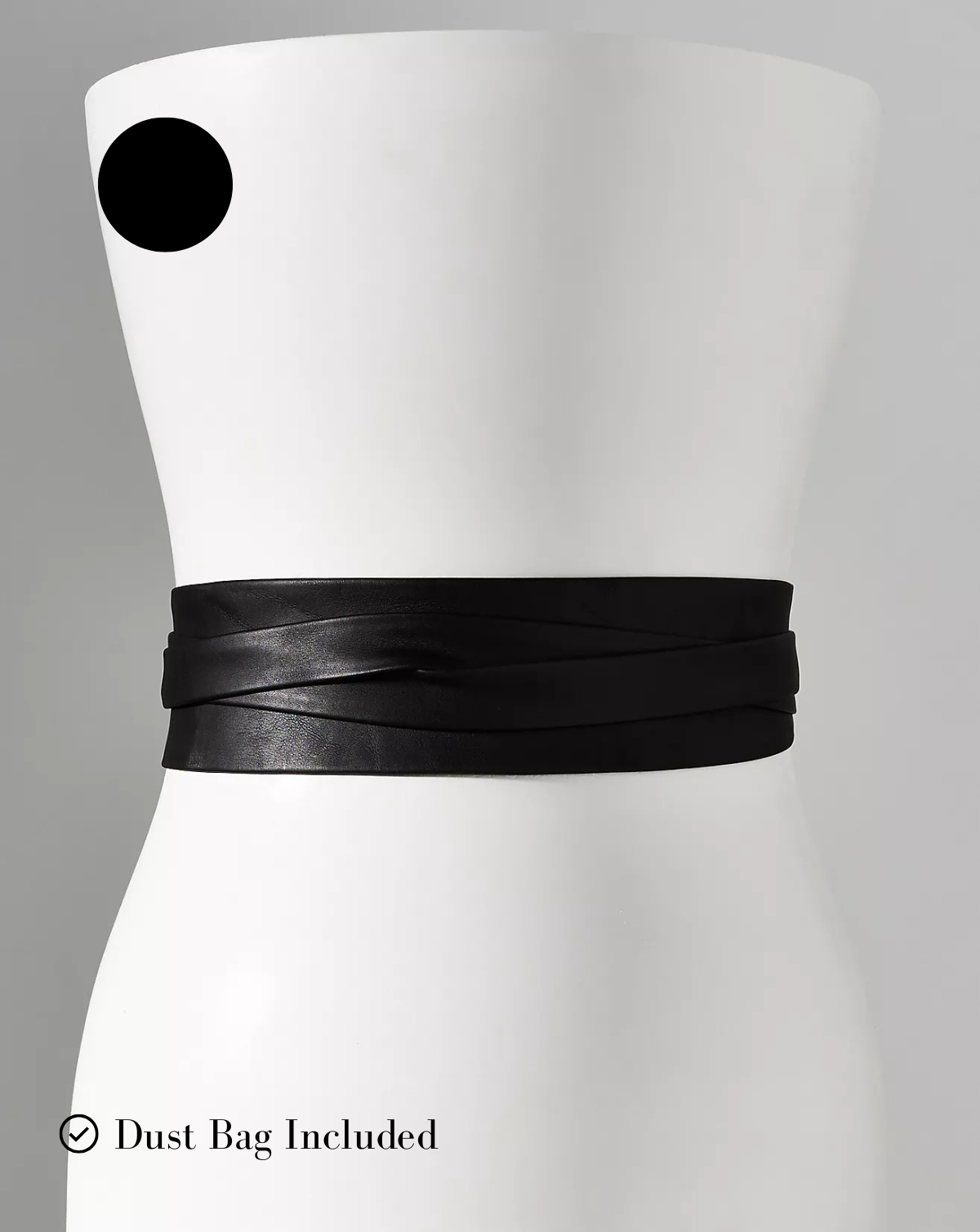 Wrap Leather Belt - Black