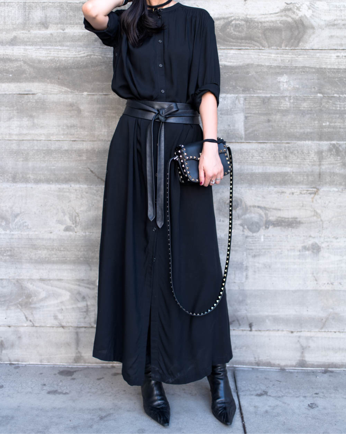 Wrap Leather Belt - Black