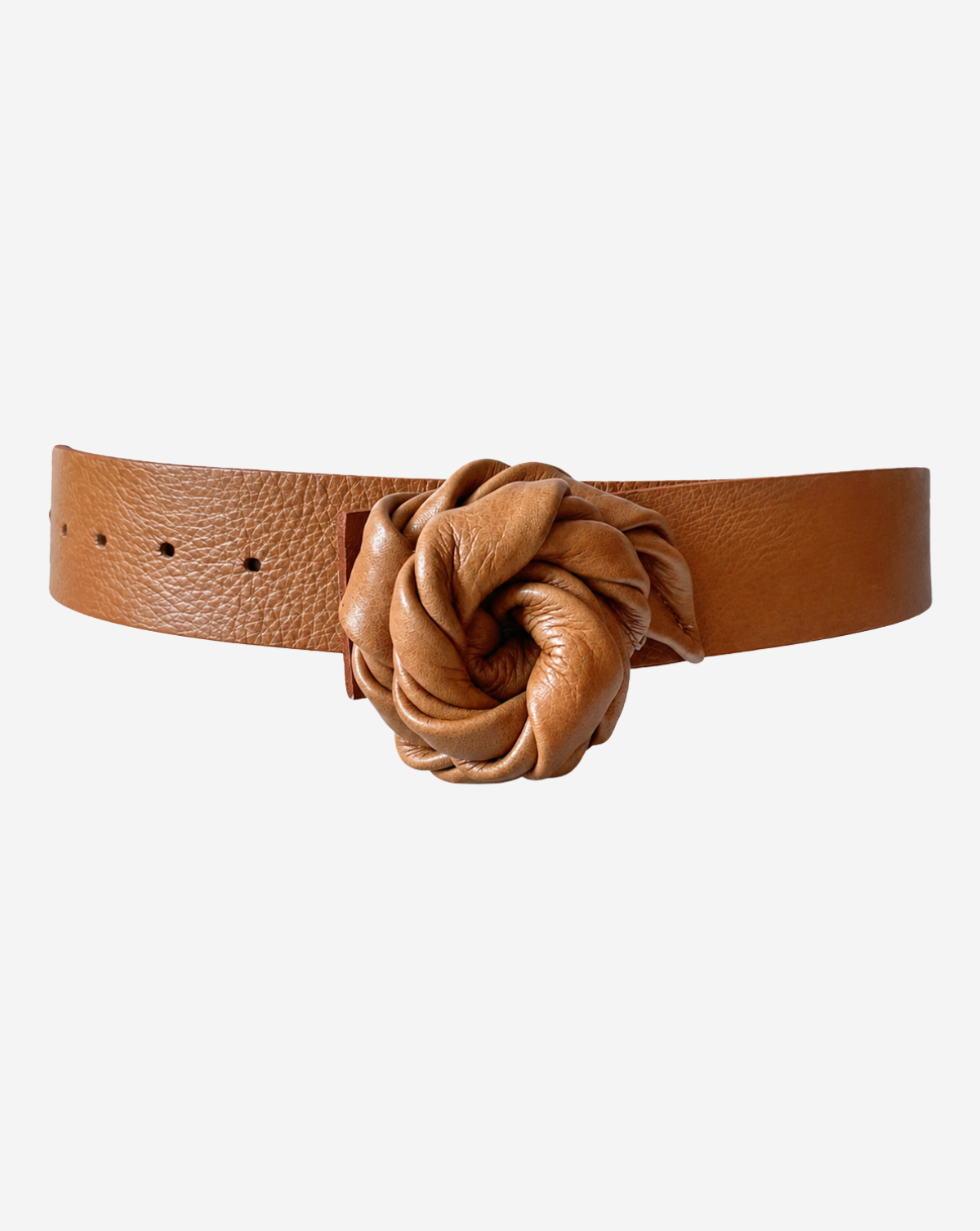 Bloom Leather Belt - Caramel