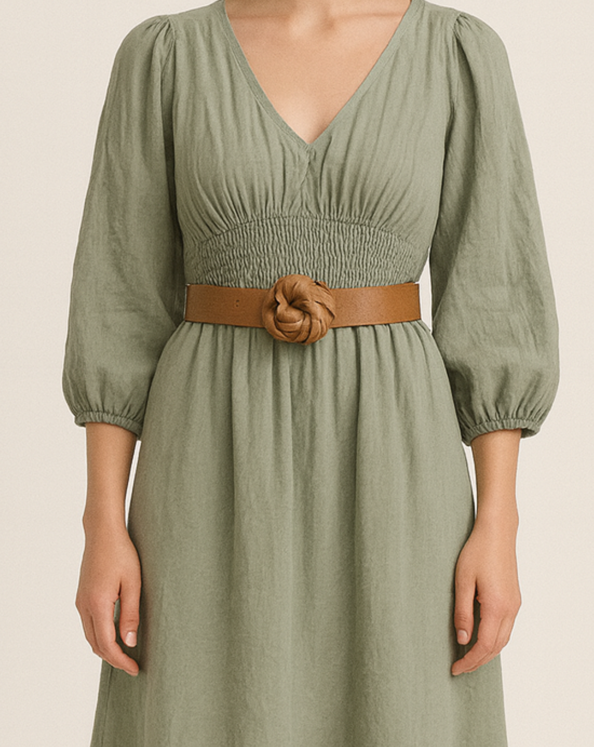 Bloom Leather Belt - Caramel