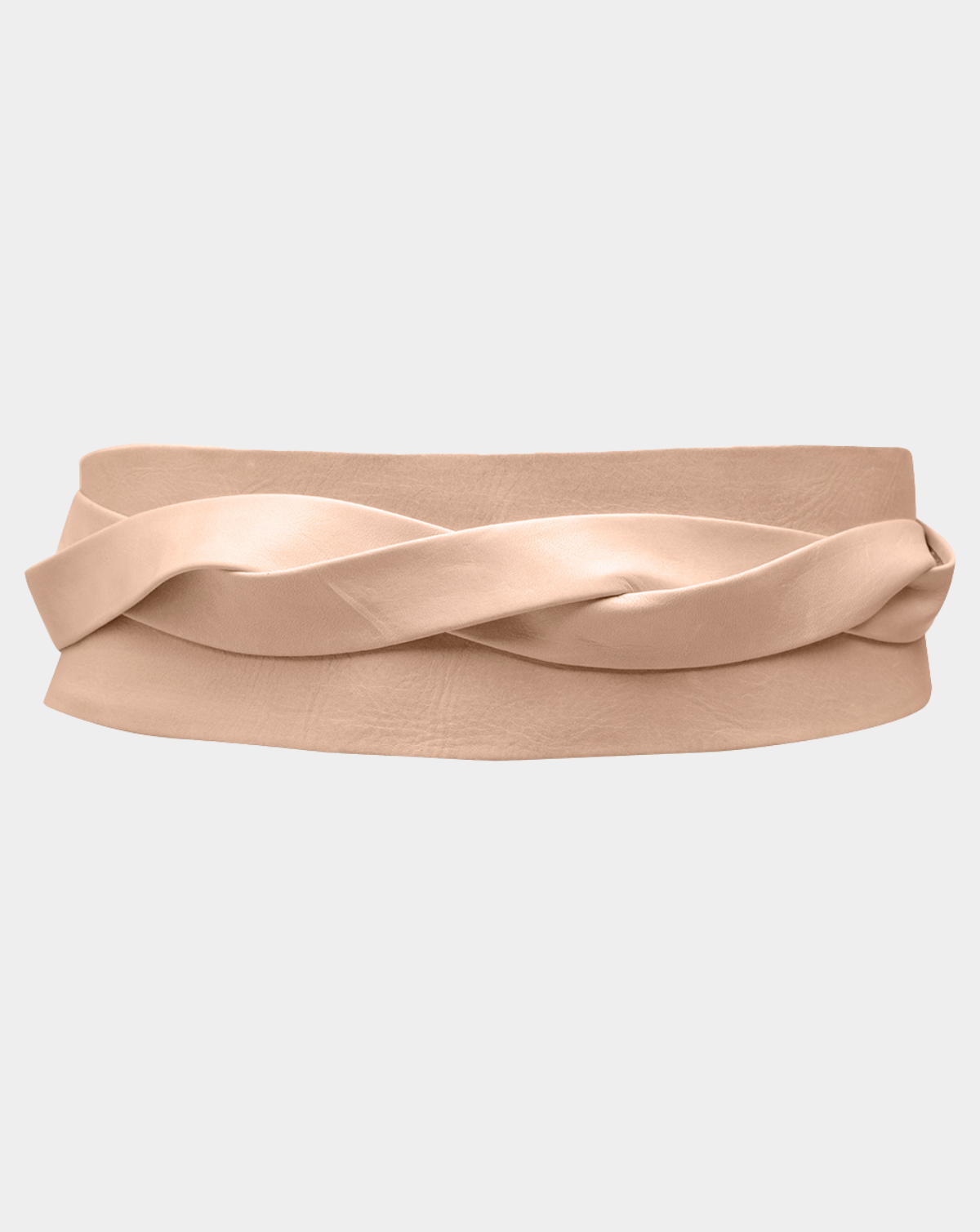 Wrap Leather Belt - Blush