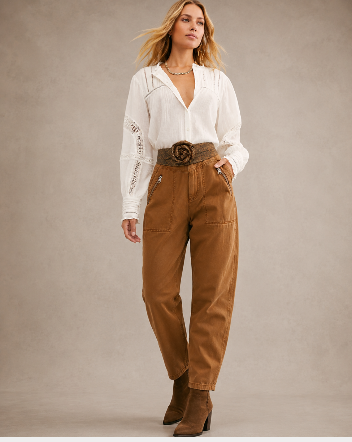 Wrap Leather Belt - Bubble Tan