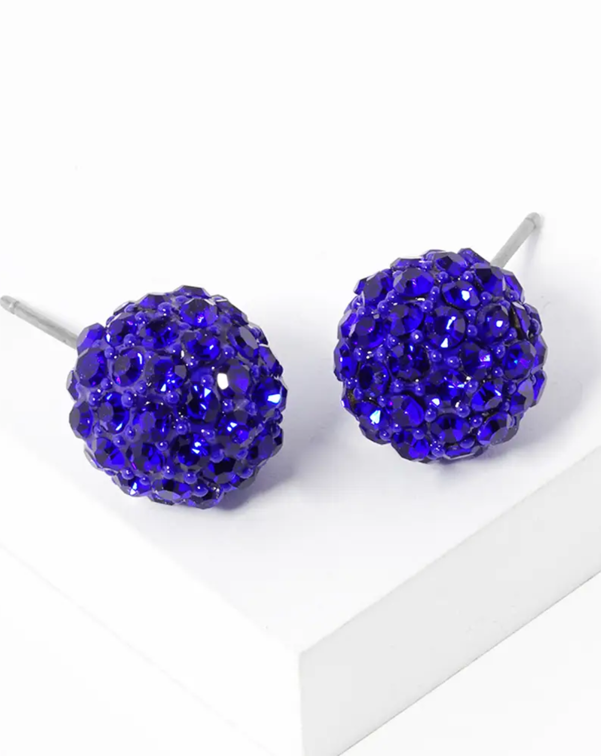 Ball Stud Earrings - Blue