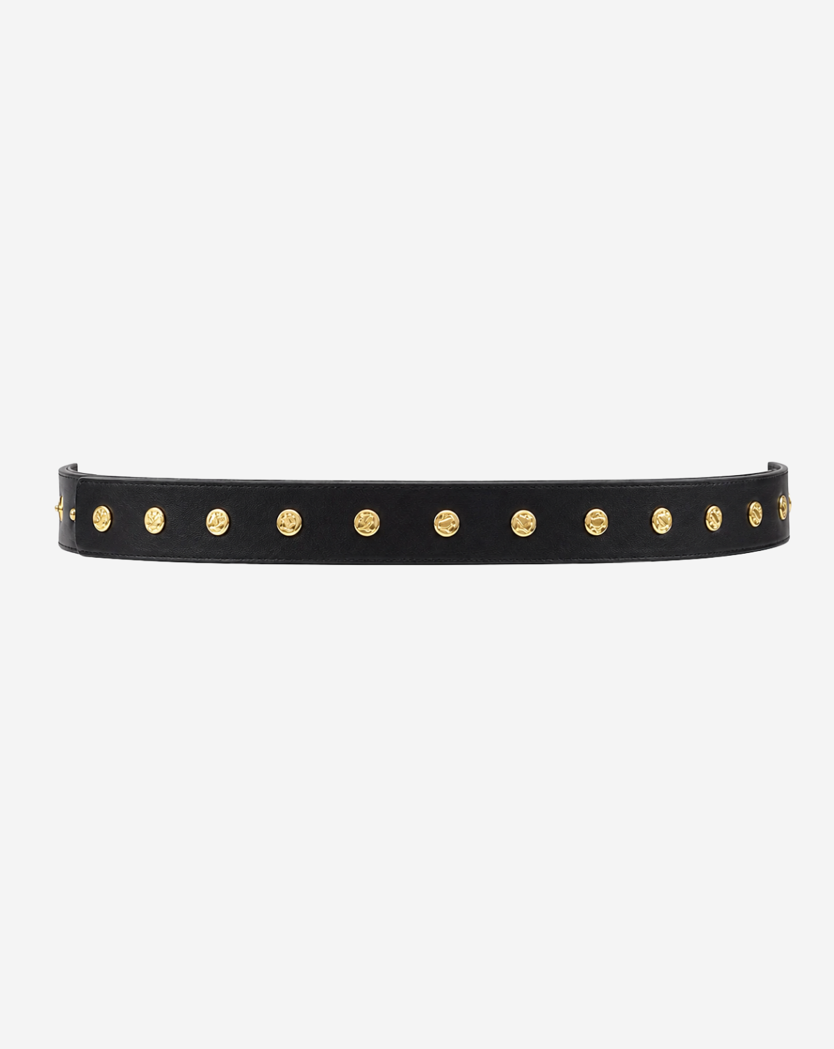 Callie Snap Leather Belt - Black