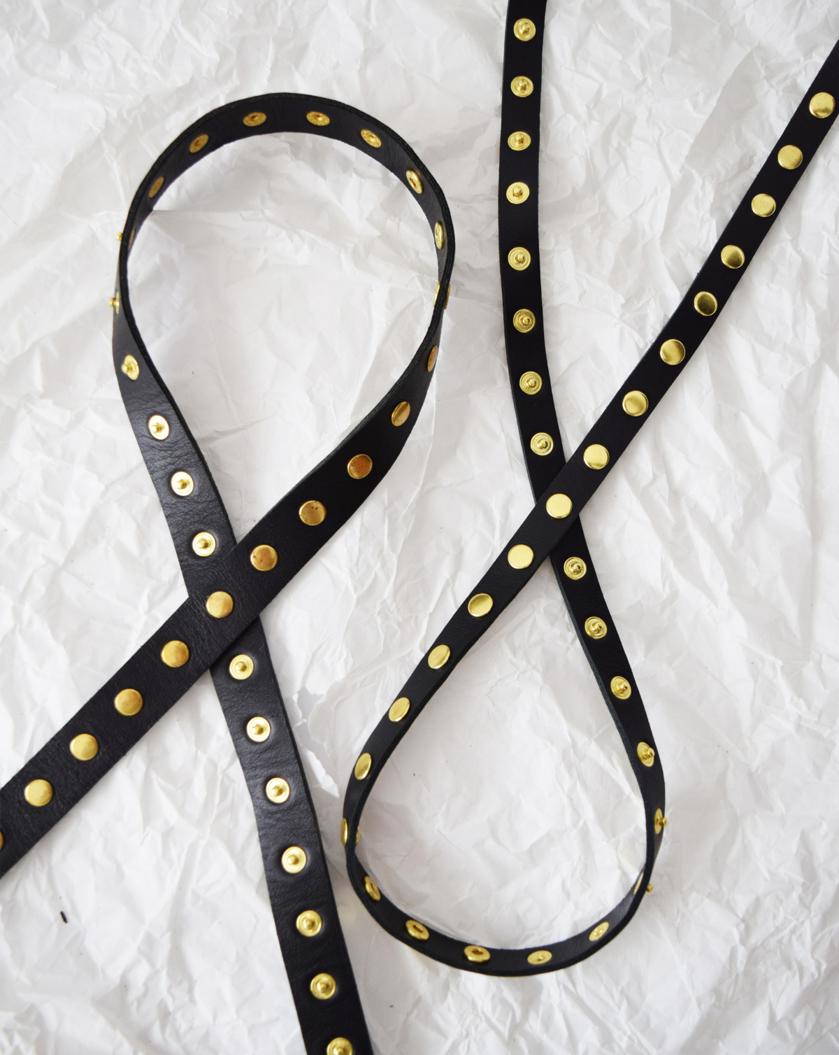 Callie Snap Leather Belt - Black
