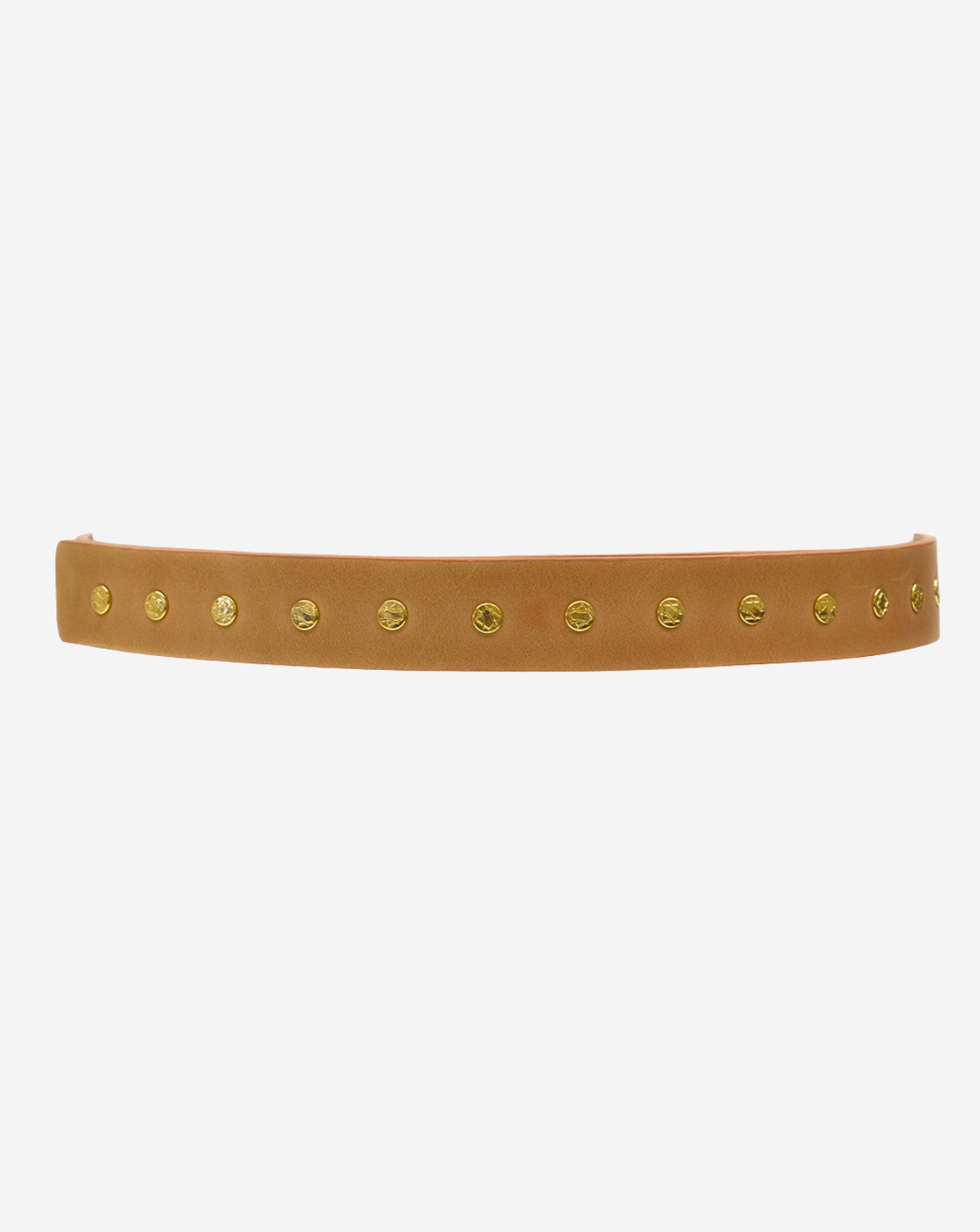 Callie Snap Leather Belt - Cognac