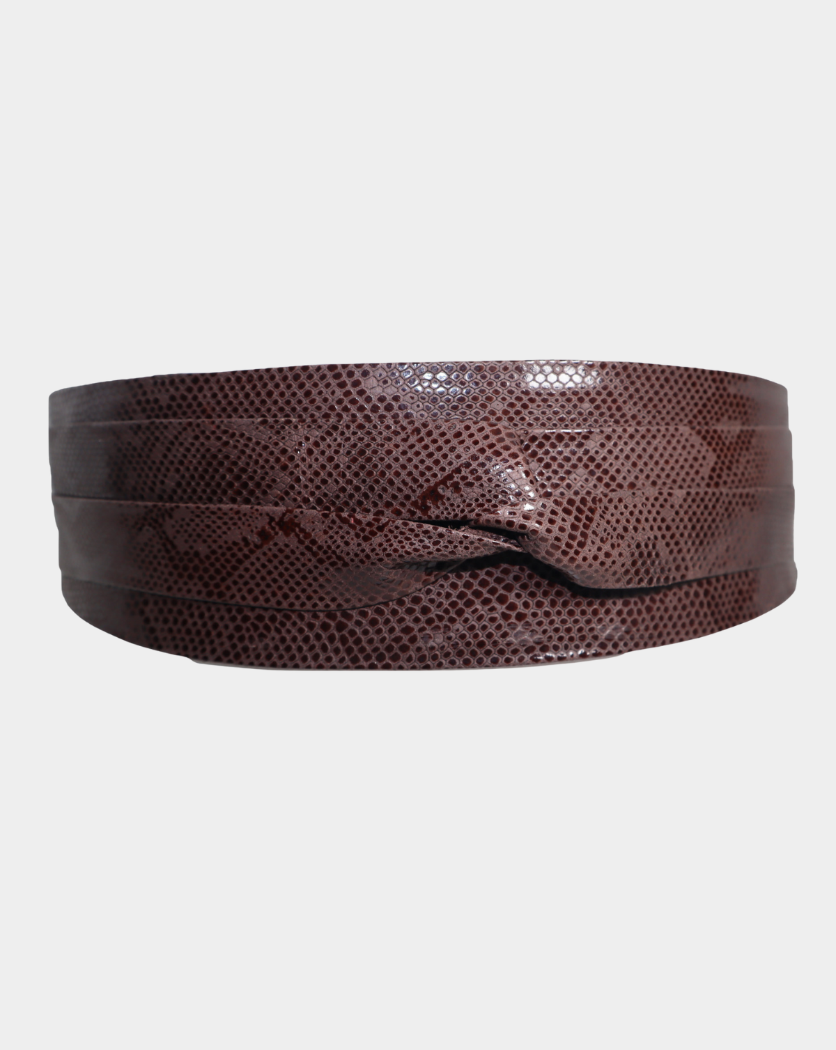 Wrap Leather Belt - Chocolate Python