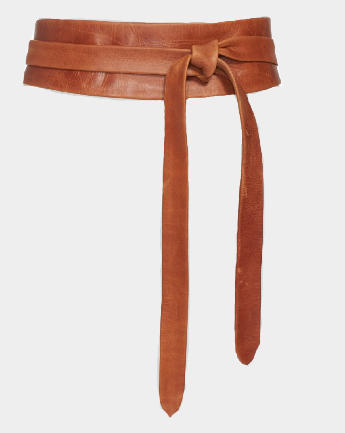 Wrap Leather Belt - Cognac