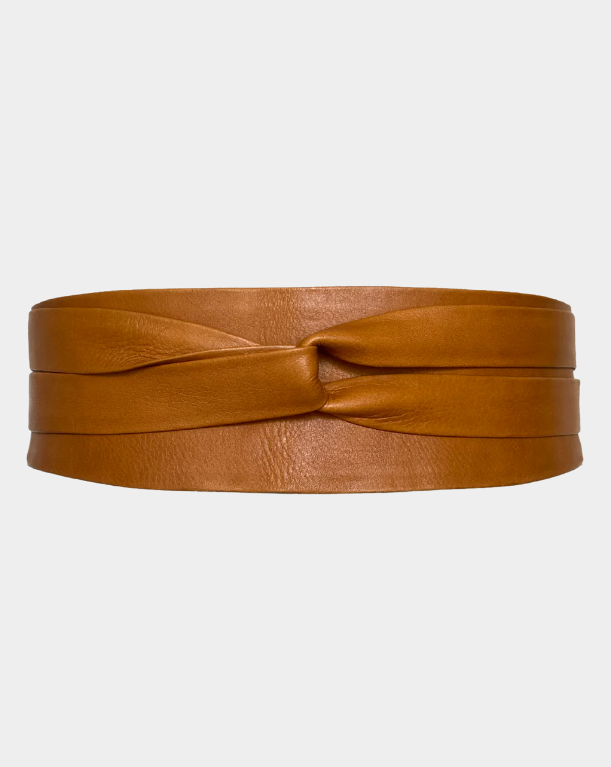 Wrap Leather Belt - Cognac