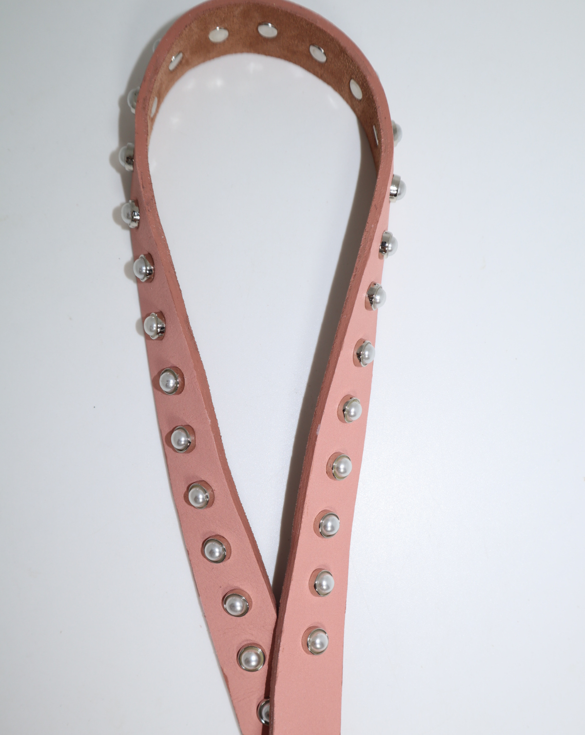 Evita Leather Belt - Peach