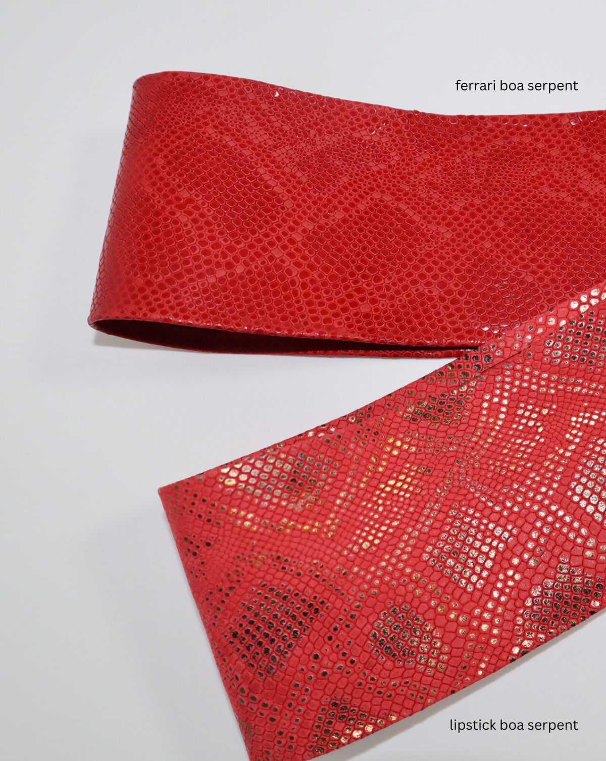 Wrap Leather Belt - Lipstick Boa Python