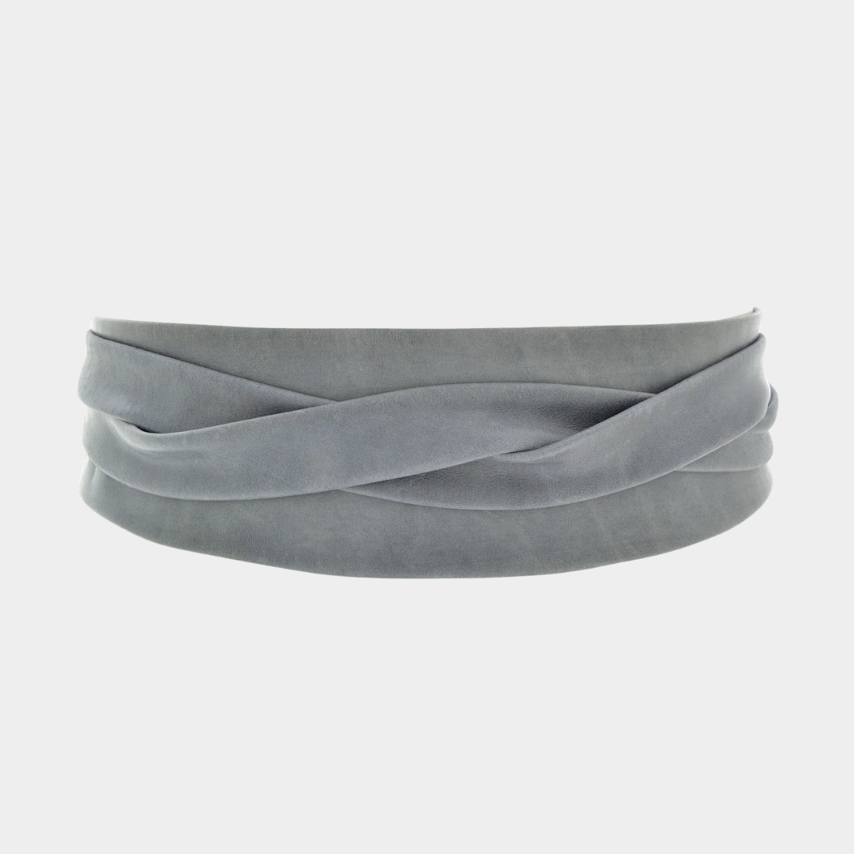 Ada Wrap Belt Pebbled White Gray Leather Tie Two Tone Anthro OS Wrap Belt | Wrap Grey Belt | Leather Belt | Ada Belt main image 2